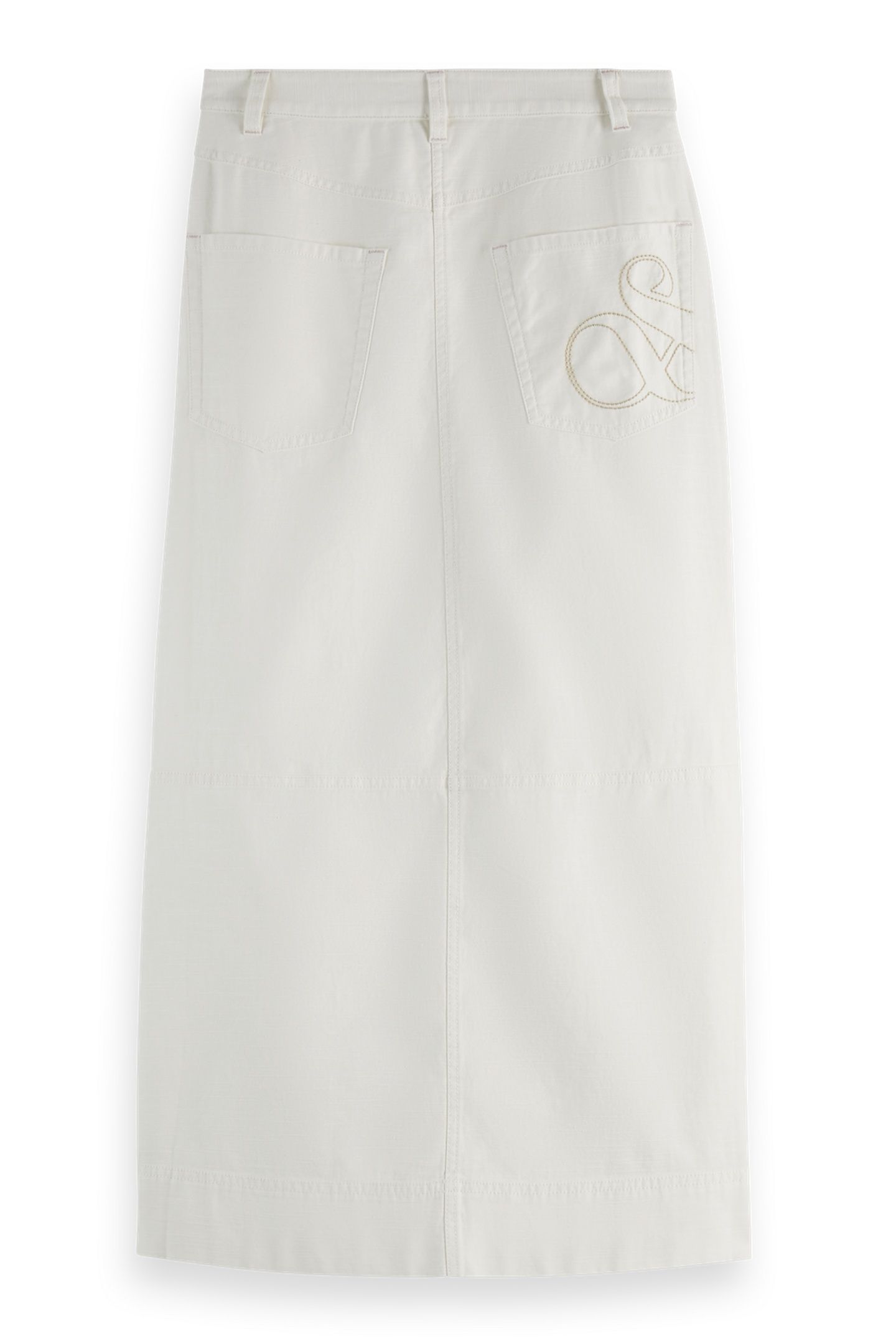 WORKWEAR MIDI SKIRT WITH FRONT SLIT EGGNOG 7