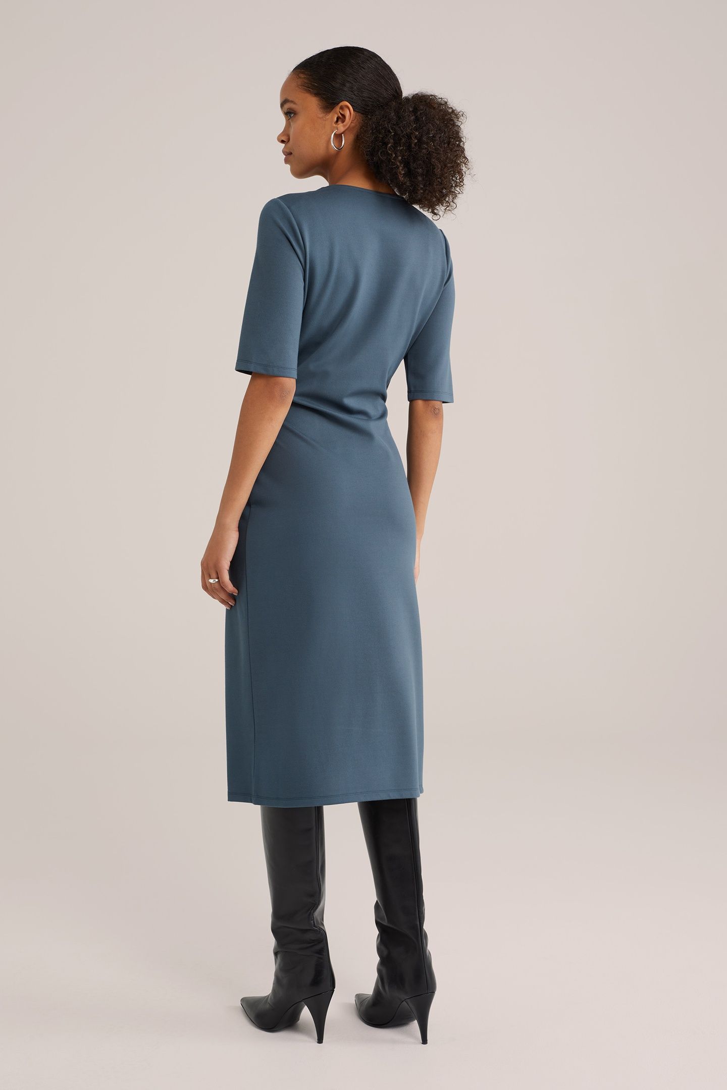 DRESS MIDI GREYISH BLUE 2