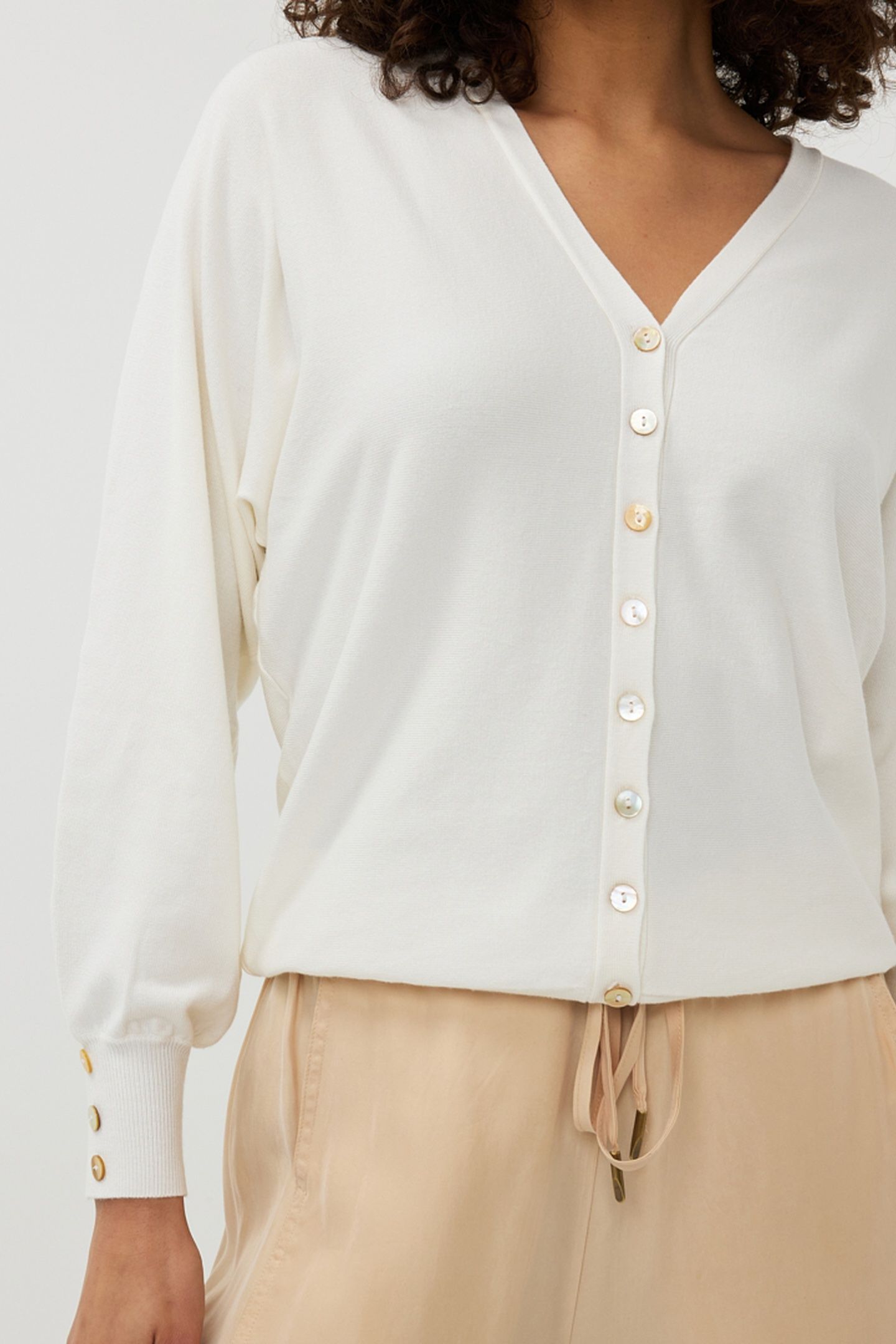 CARDIGAN BATWING BASIC KNIT OFF WHITE 7