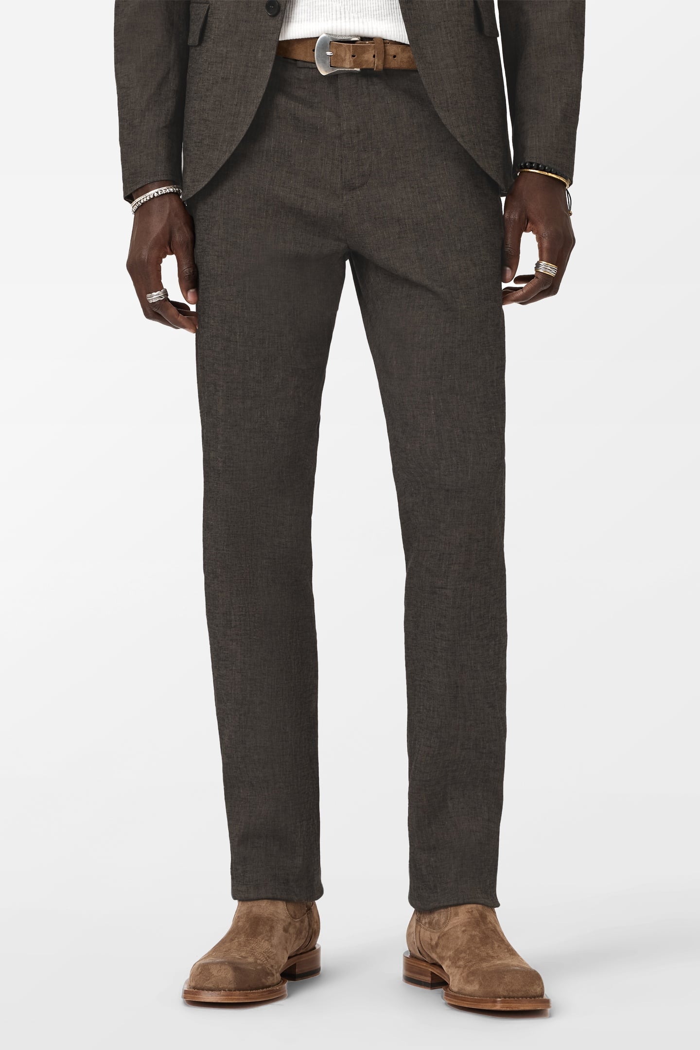 MERCER PANTS - SLIM FIT PANTS WITH WELT MUSHROOM 1