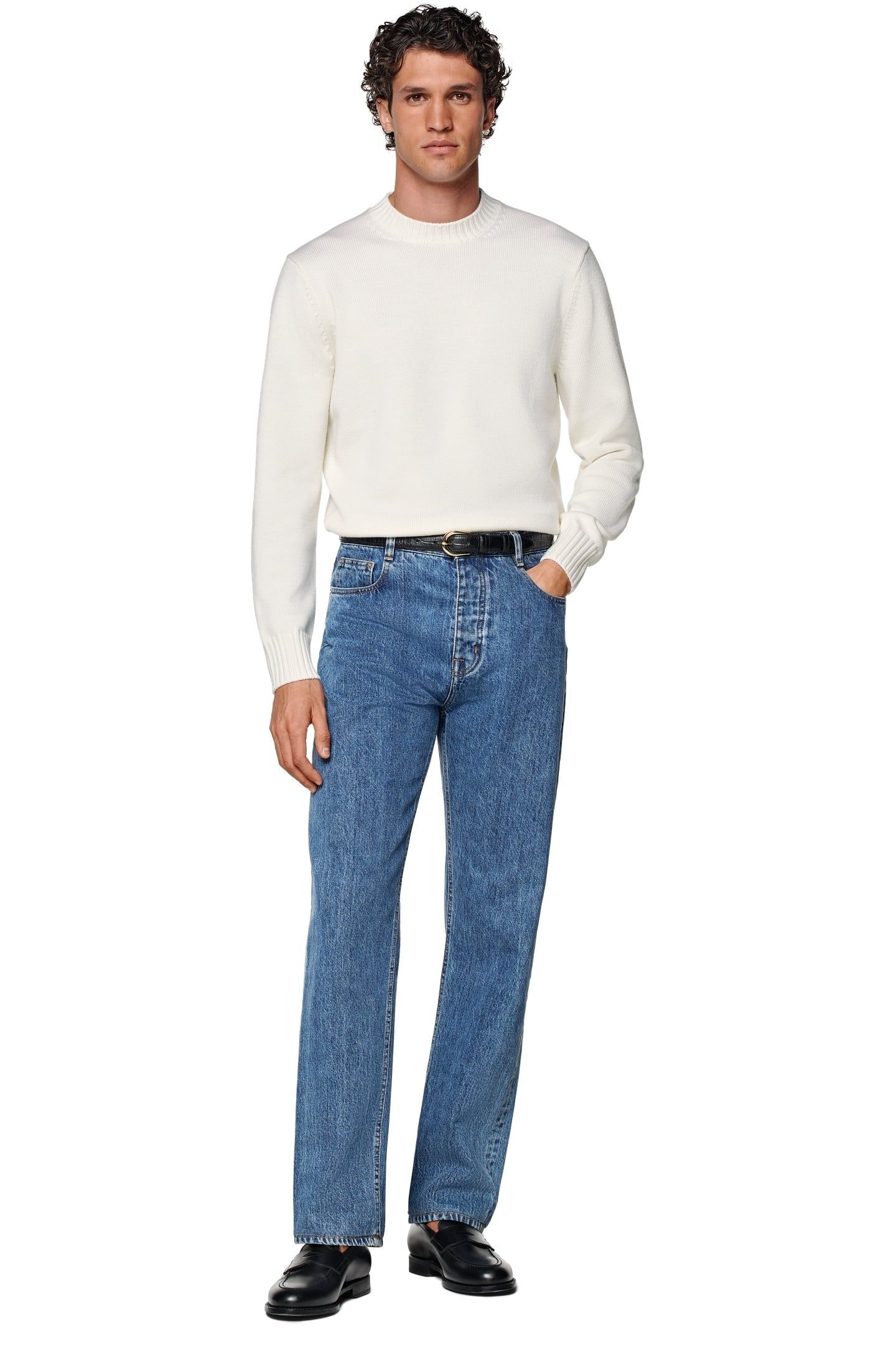 LS HEAVY CREW OFF WHITE (OO) CREW AND V NECK 4
