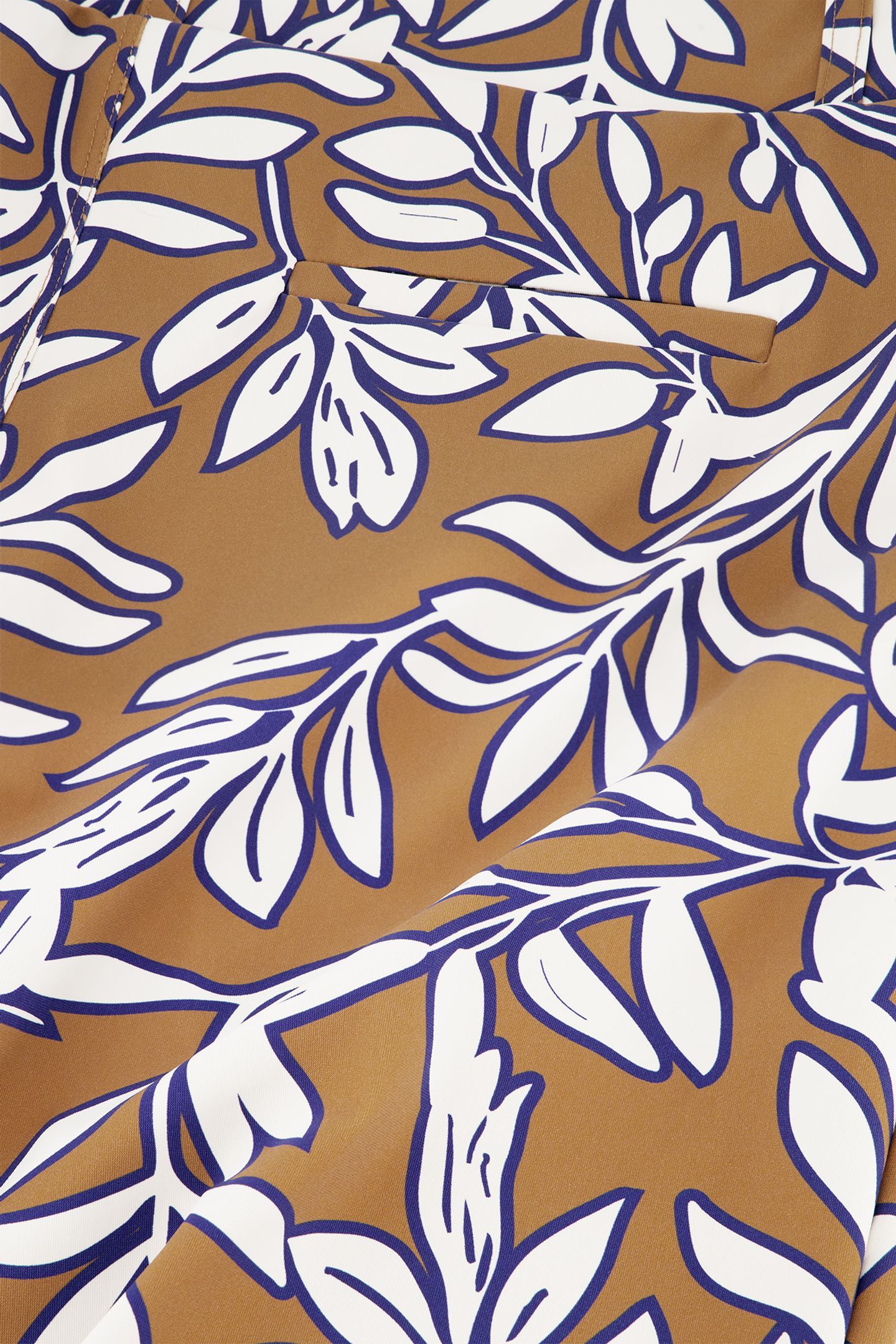 MARILON LEAVES TROUSERS CARAMEL/INK BLUE 6
