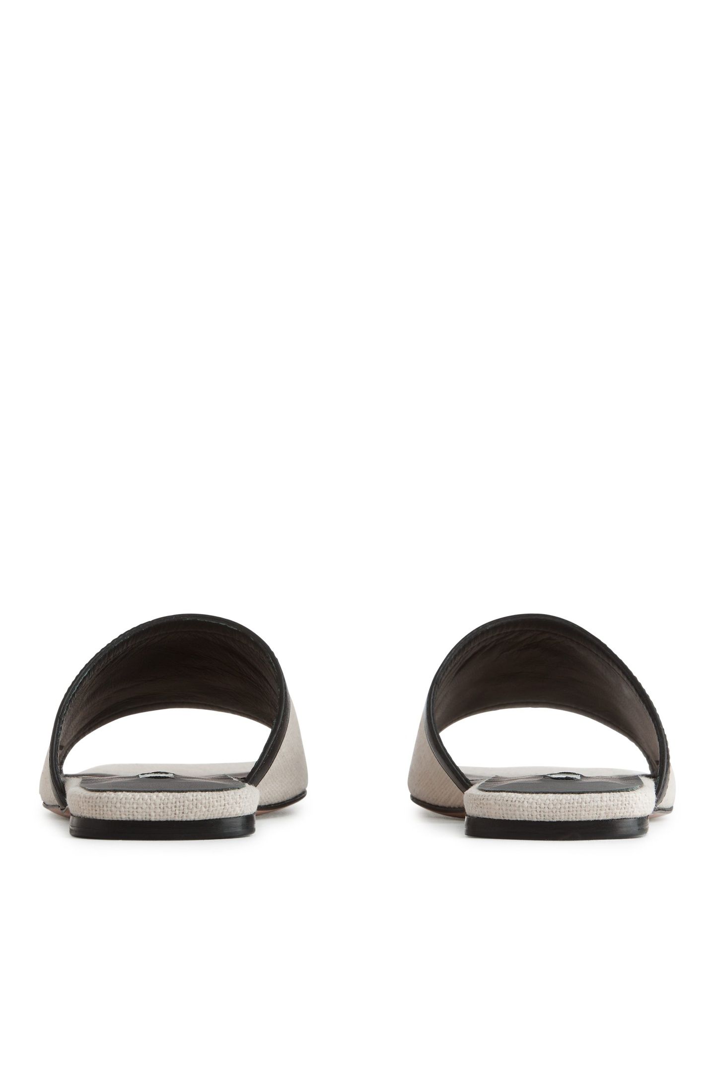 JAQUELINE LINEN SLIDE BEIGE 4
