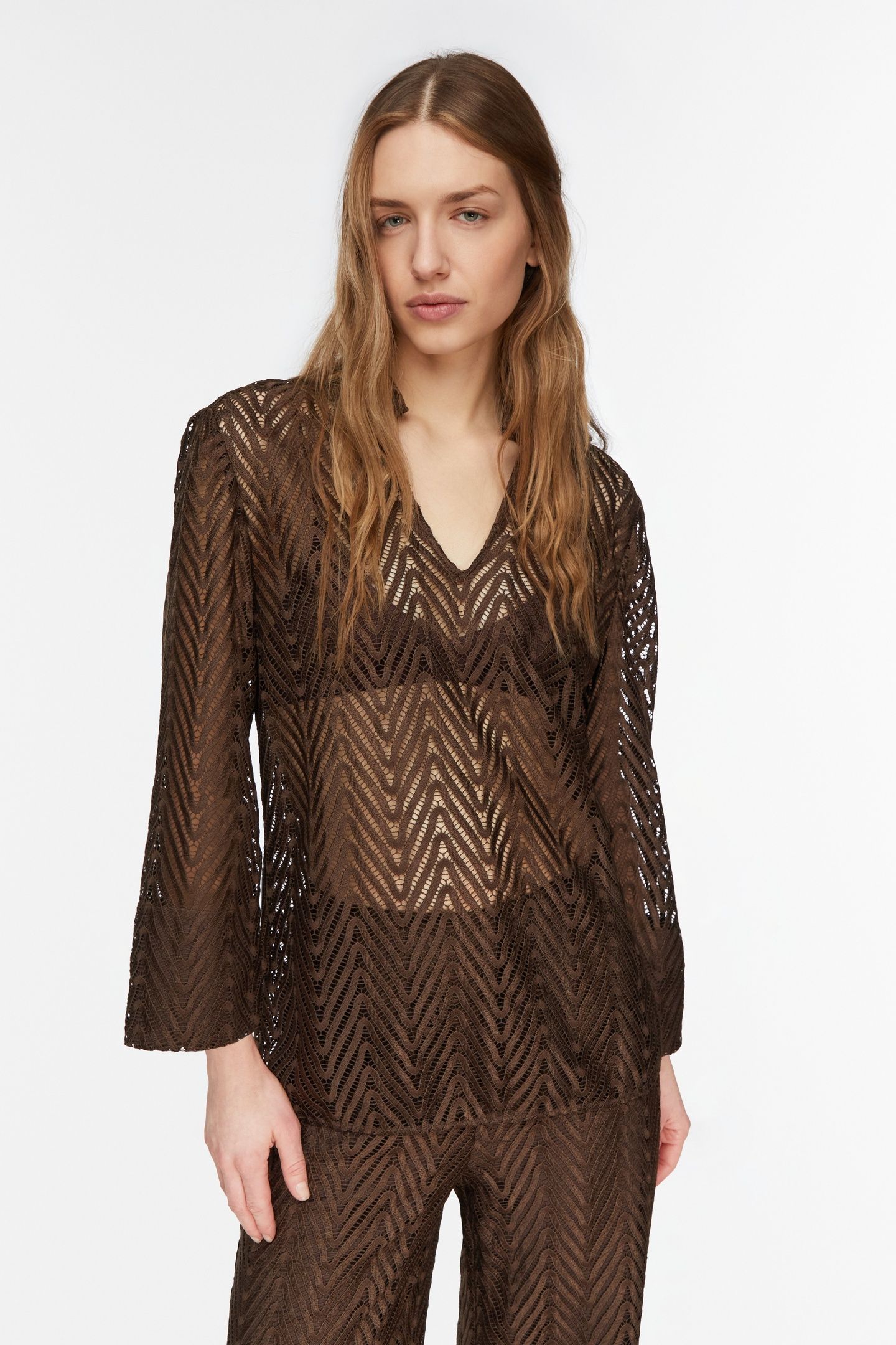 COMMA BLOUSES BROWN 1
