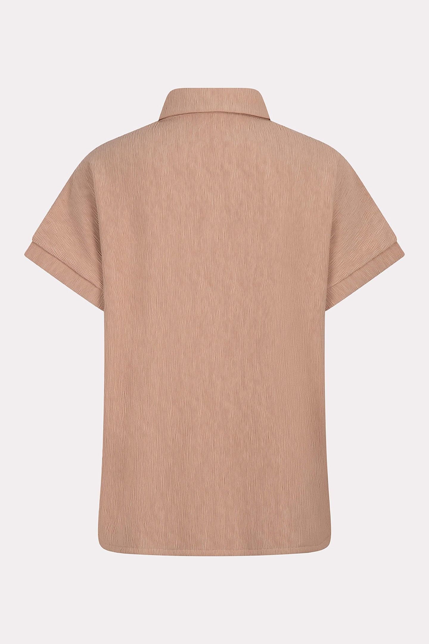 BLOUSE FANCY CRINKLE DARK SAND 6