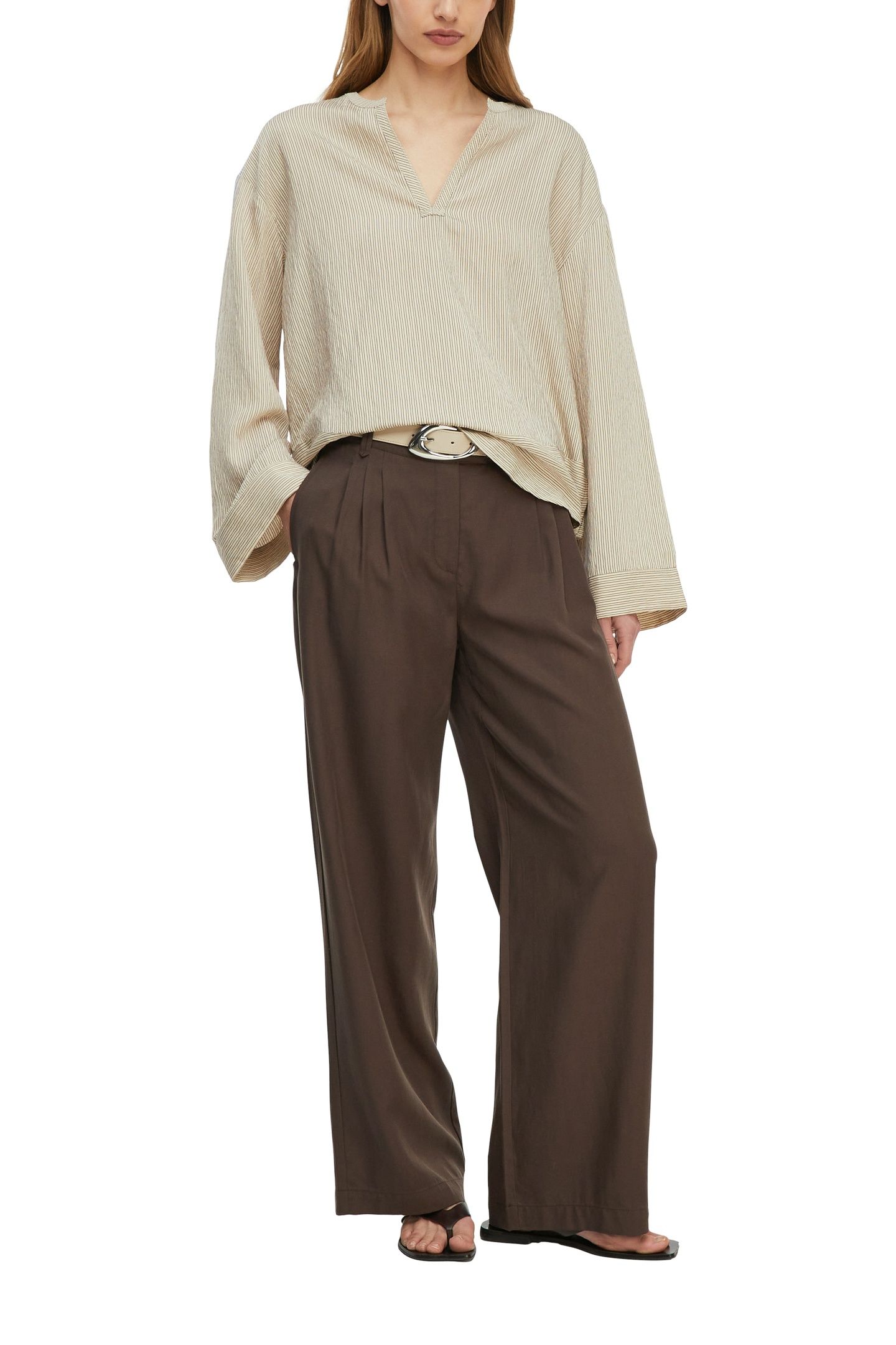 COMMA BLOUSES GREY/BLACK 2