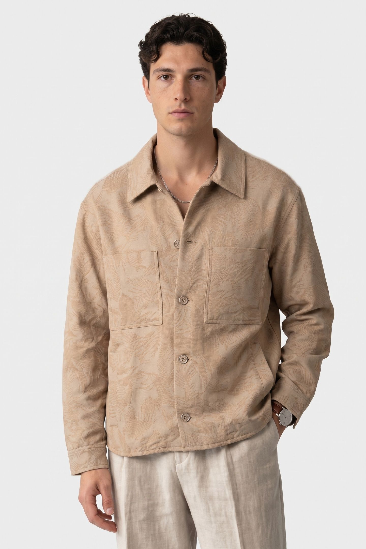 MALO OVERSHIRT BEIGE / LIGHT BEIGE 1