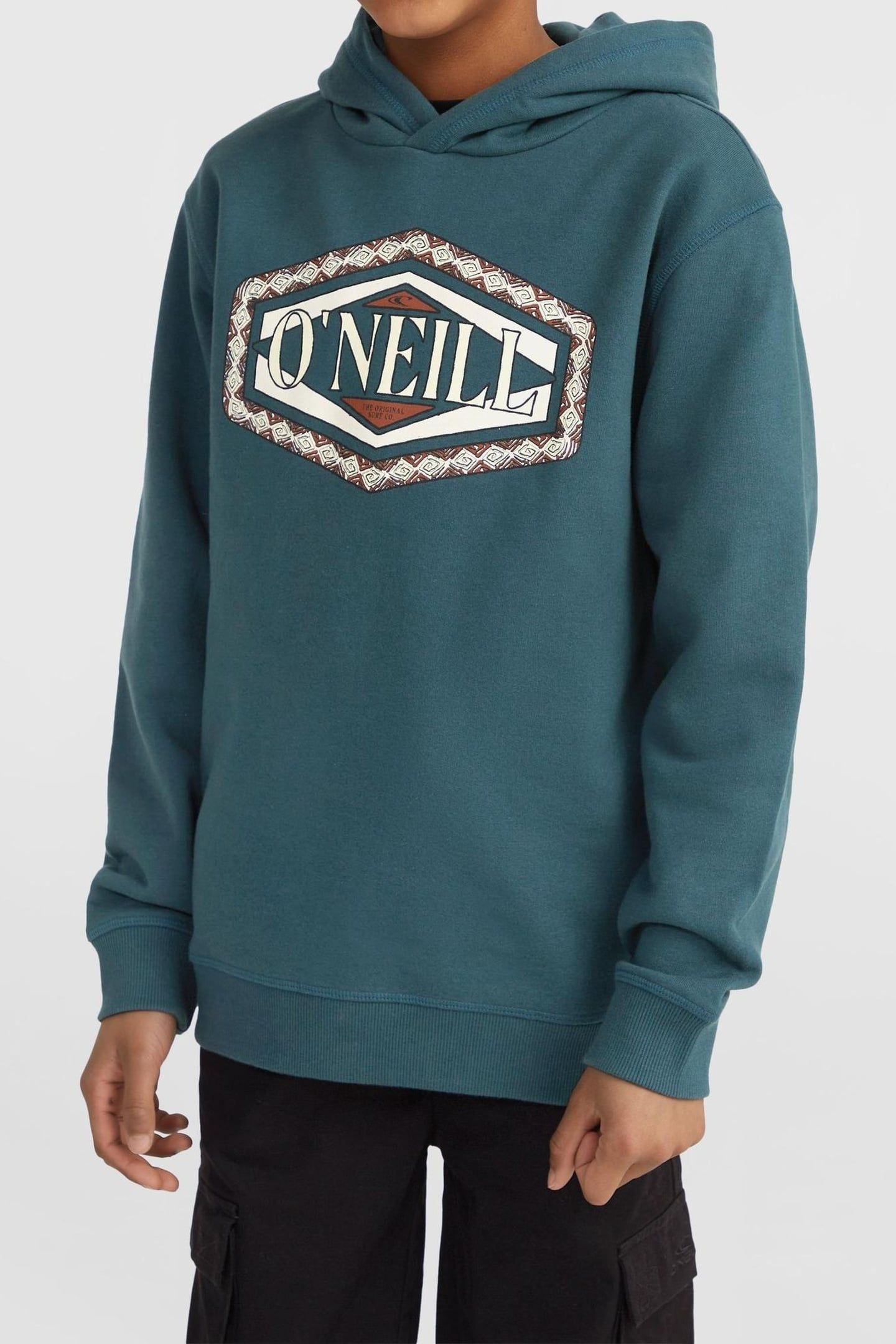BOYS O'NEILL FRONT PRINT HOODIE ALMA STEEL 1