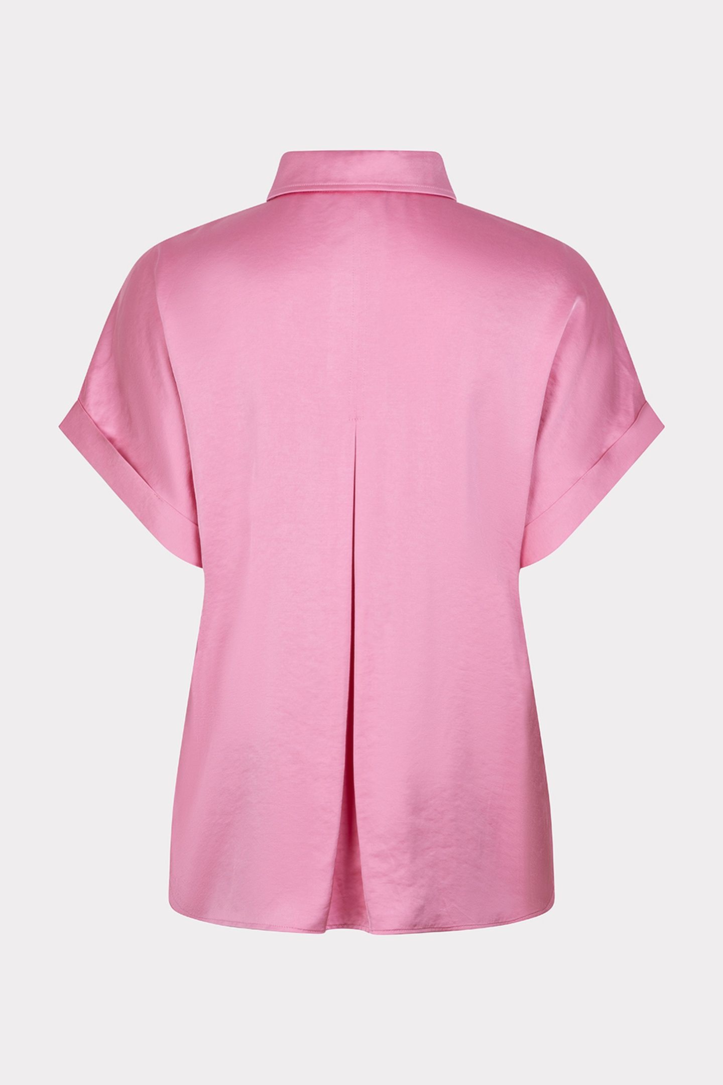 BLOUSE S/SLVE POCKET SATIN LOOK ROSE 5