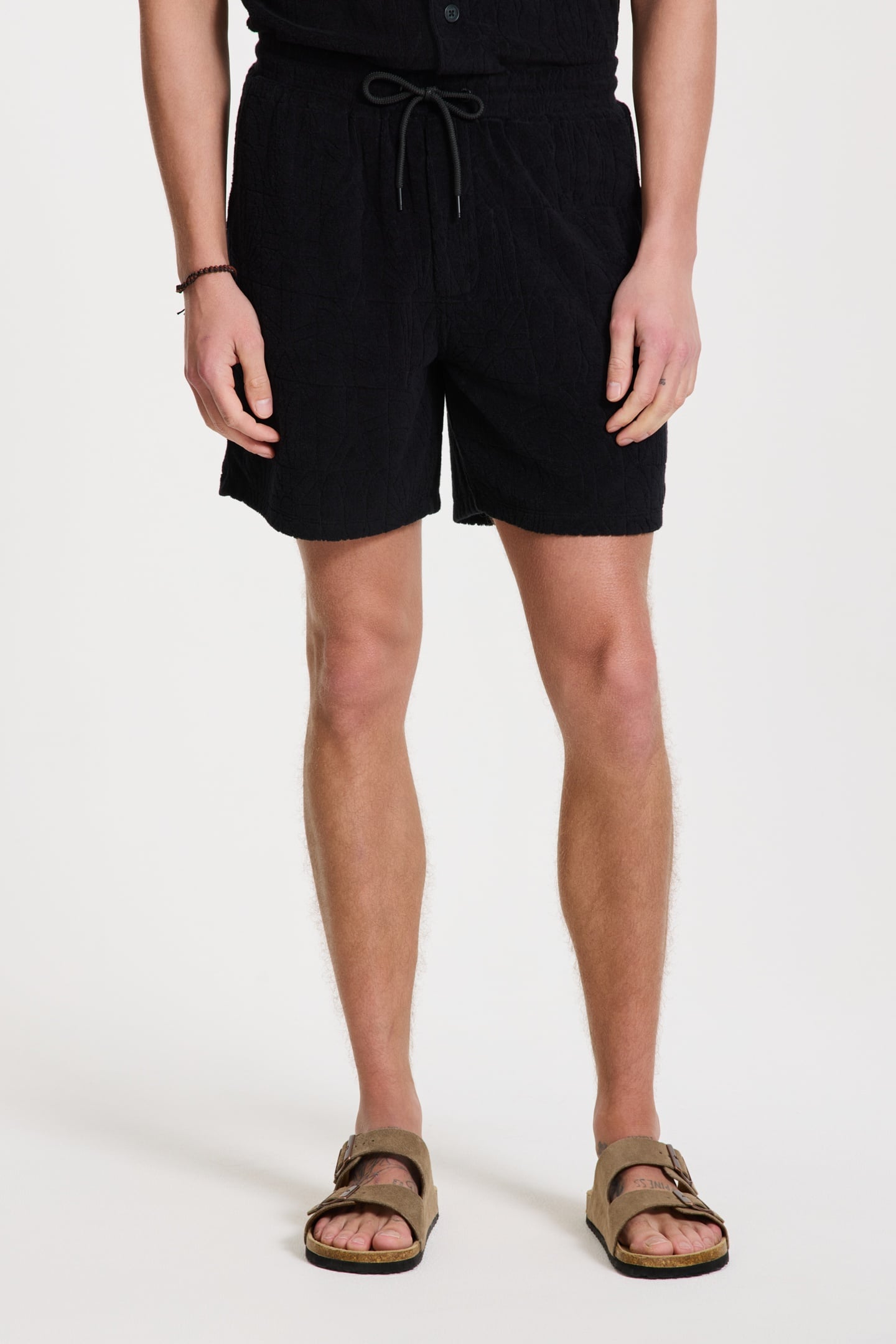 TONY TOWELING SHORTS GEO SUN BLACK GEO SUN 1