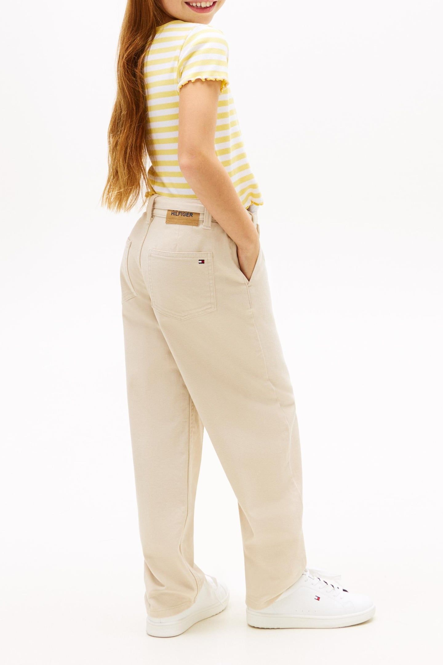 GIRLS BARREL PANTS CLASSIC BEIGE 3