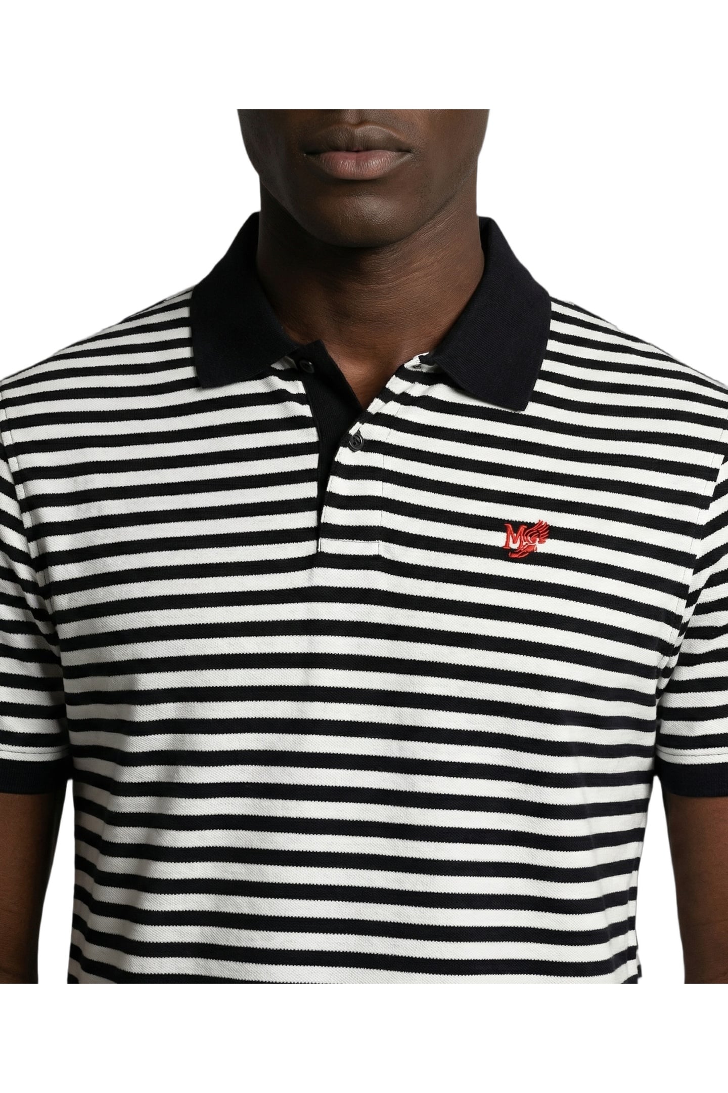 PIQUE STRIPE POLO OFF WHITE 6