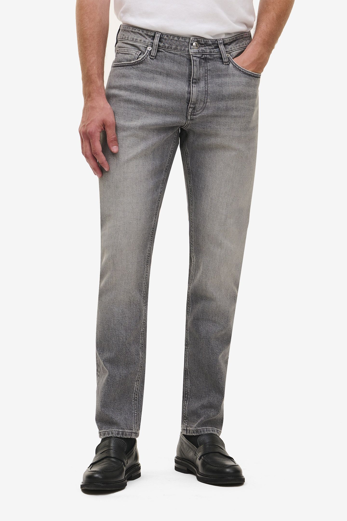 YAMANE MIDWEIGHT COTTON-STRETCH GREY 2