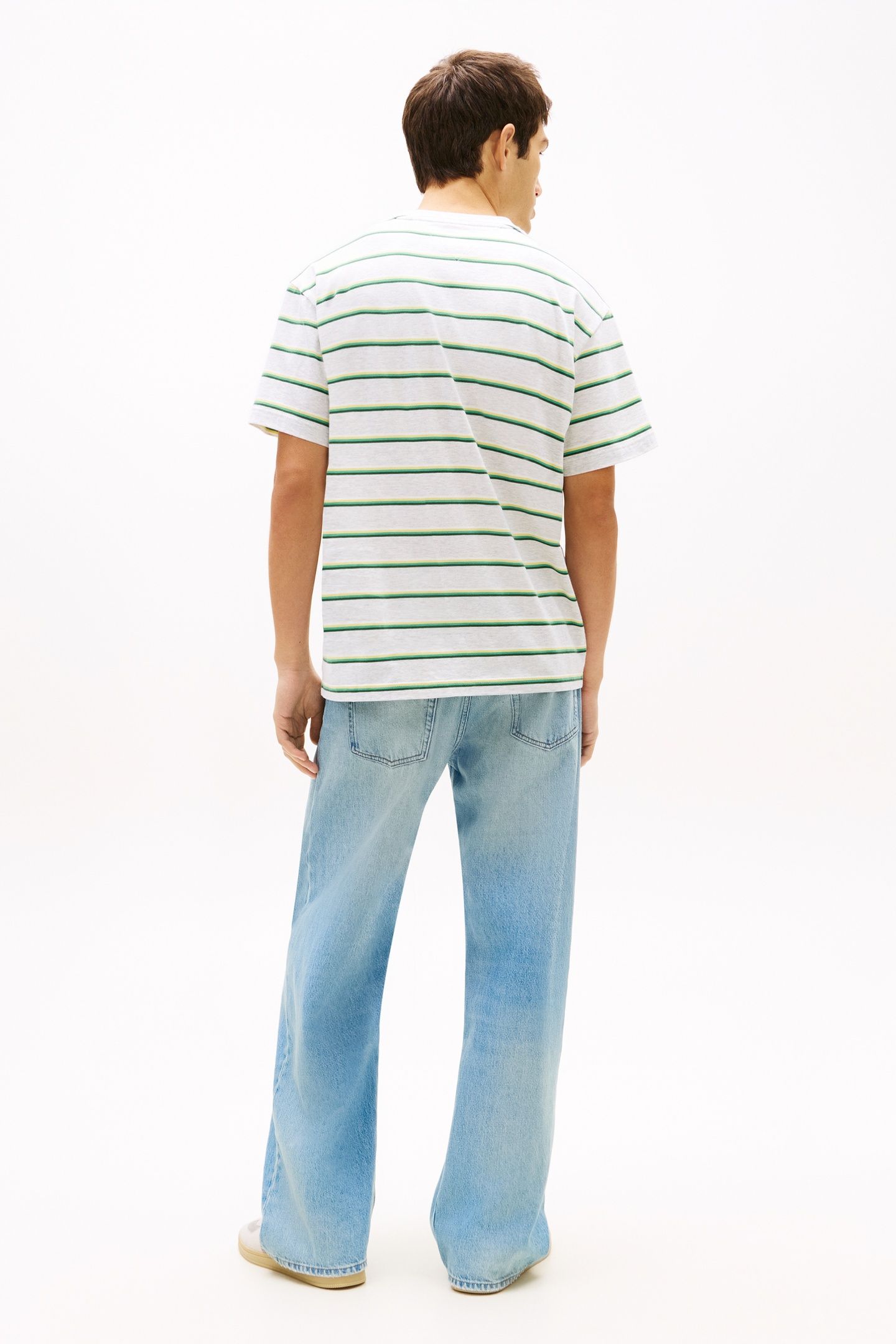 TJM RELAXED STRIPE SS TEE ICE GREY HEATHER STRIPE 3
