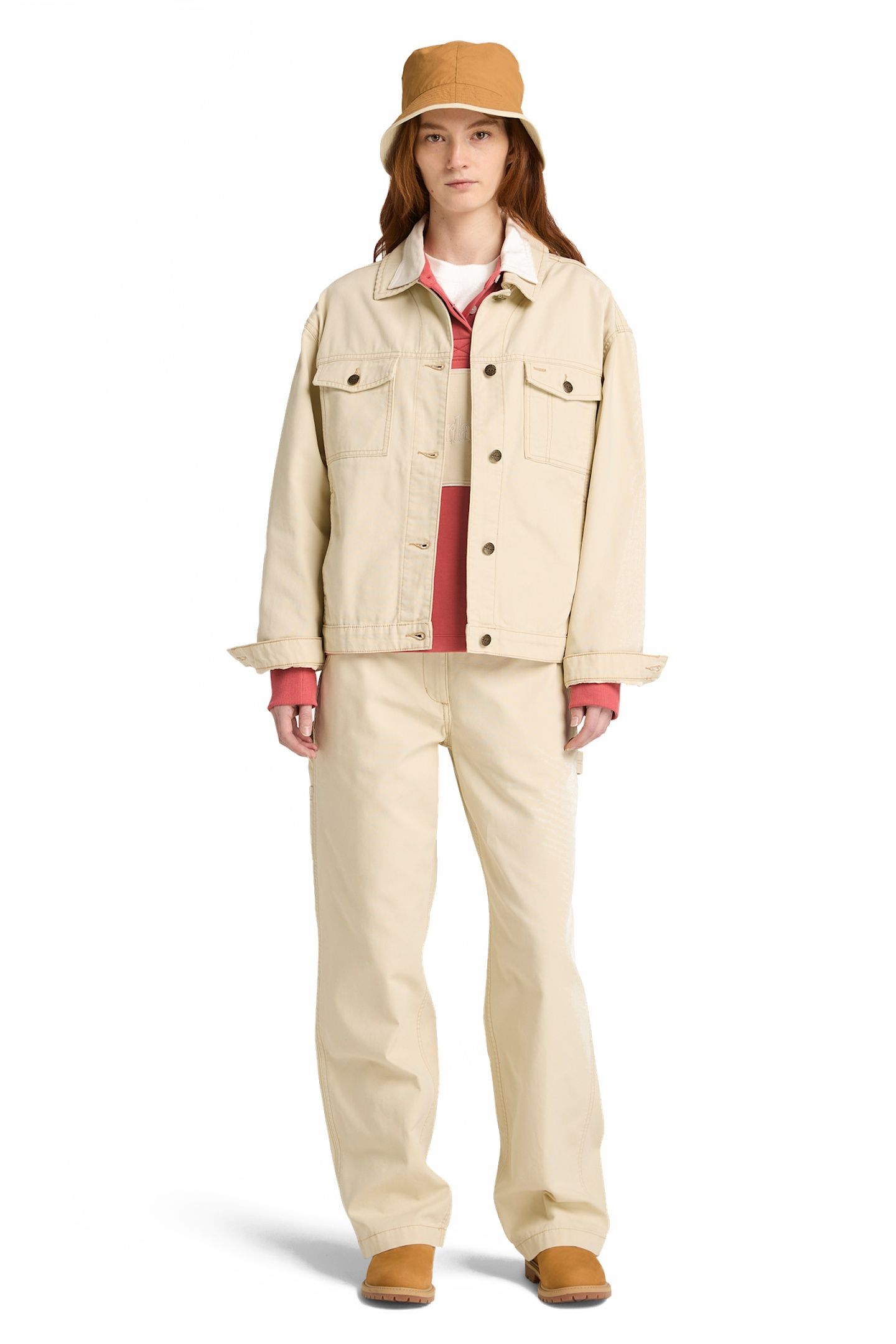 CANVAS STRAIGHT PANTS LIGHT BEIGE 1