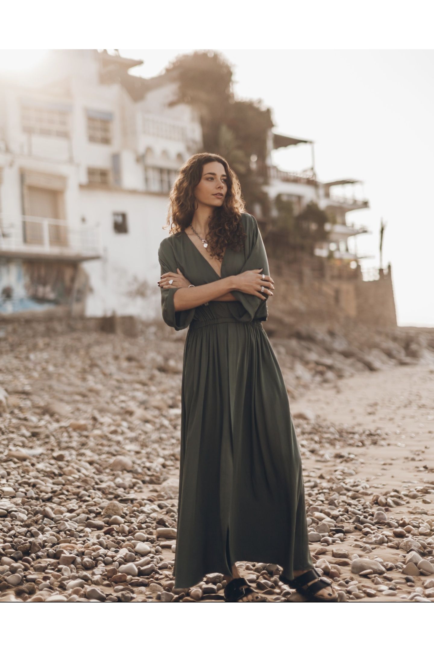 THE GREEN LONG CHILL DRESS 1