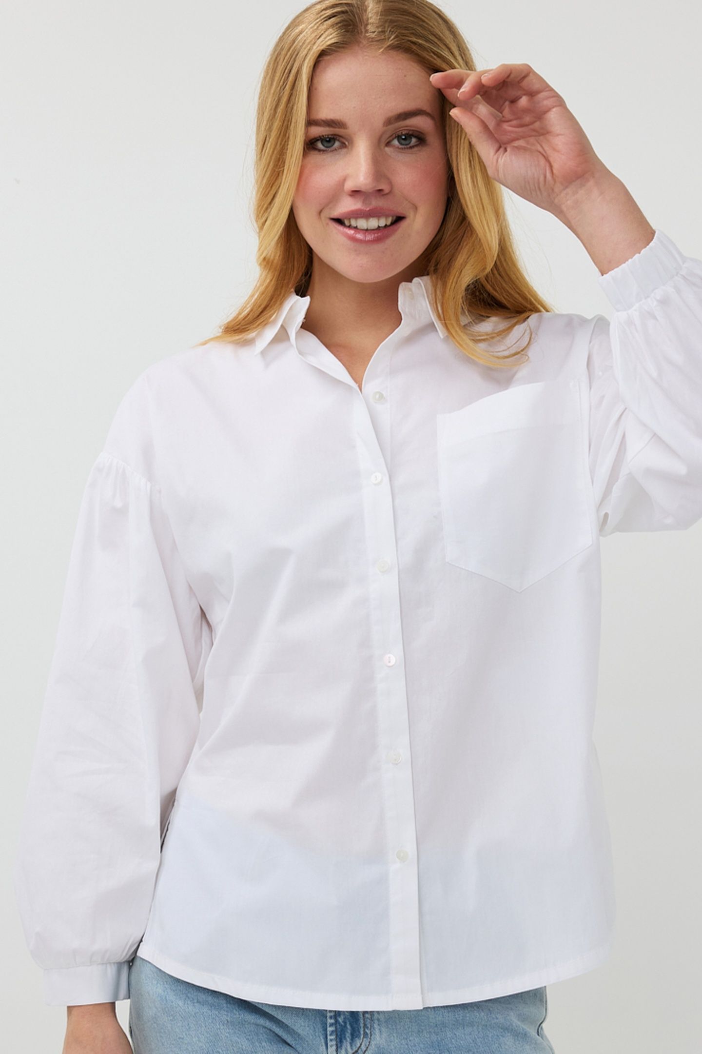 BLOUSE OVERSIZED POPLIN OFF WHITE 2