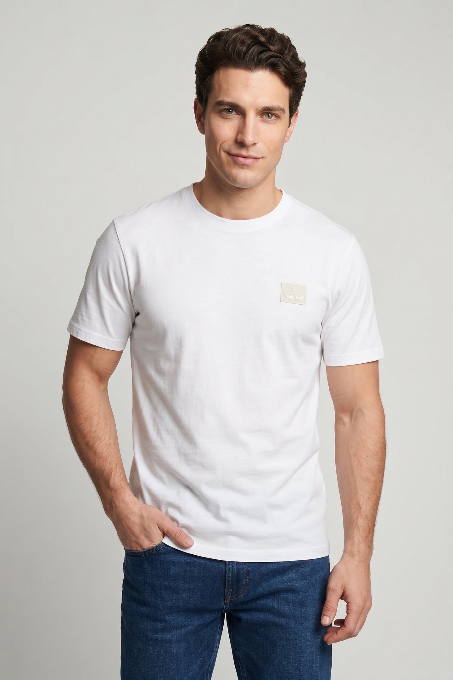 SHORT SLEEVE SILICON BADGE TEE WHITE 1
