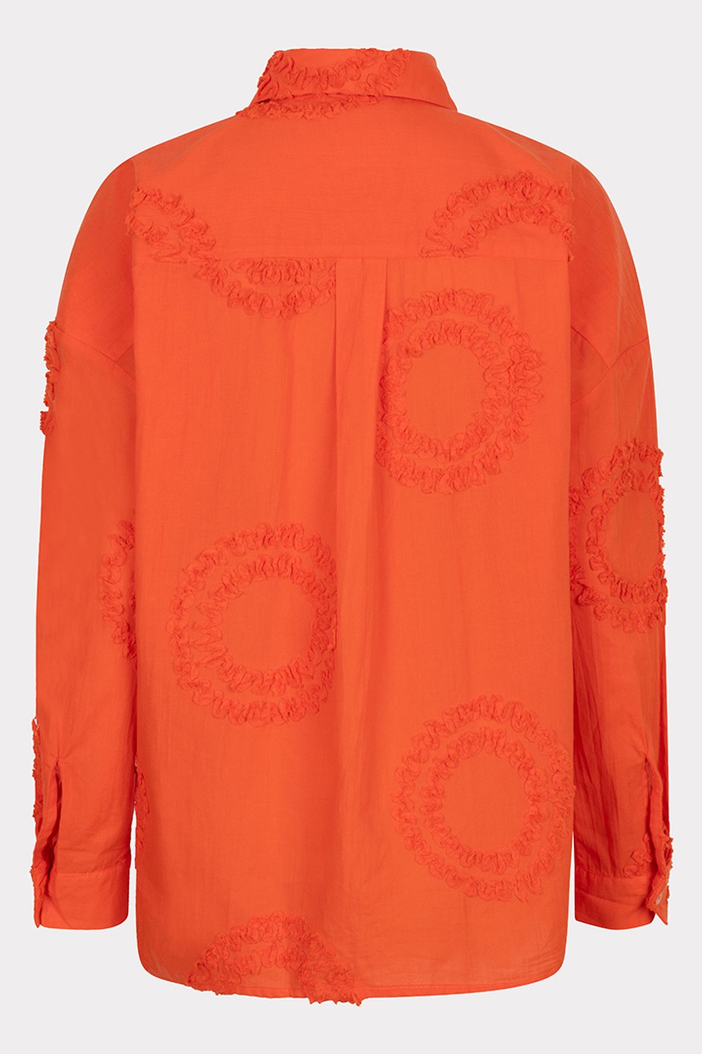 BLOUSE 3D CIRCLED EMBROIDERY RED ORANGE 5