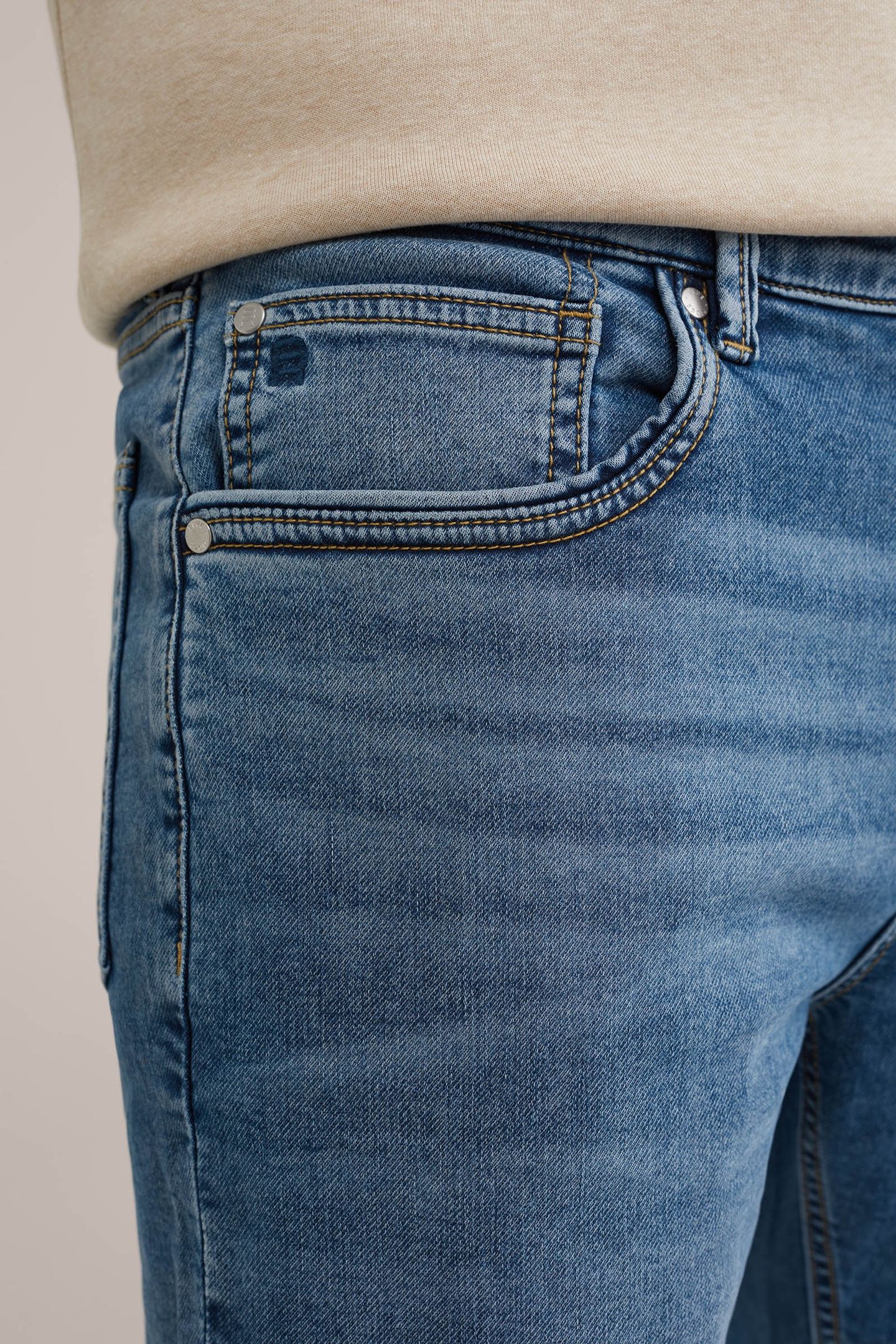 5-POCKET MID WAIST BLUE 5