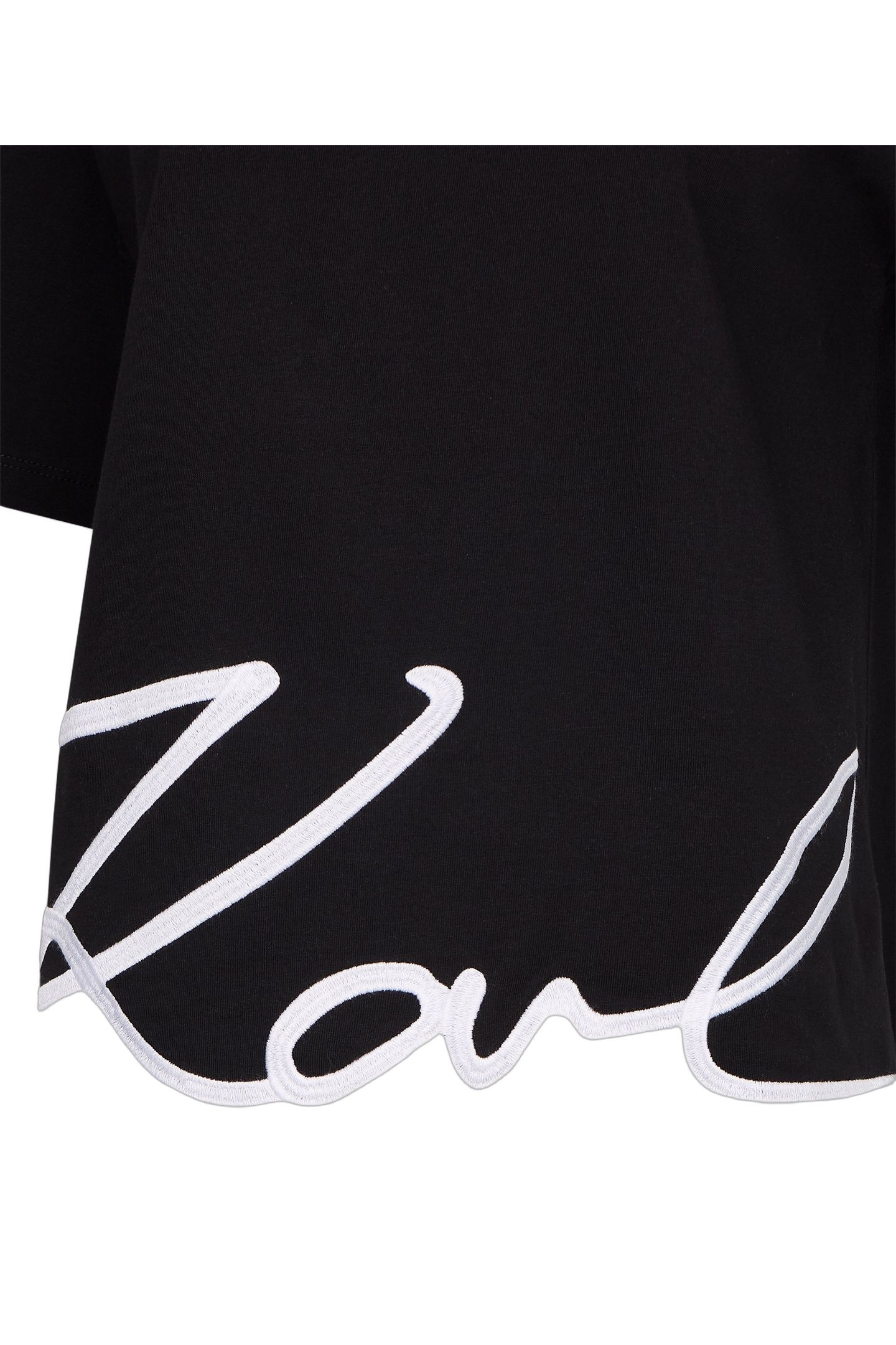 KARL SIGNATURE HEM T-SHIRT BLACK 3