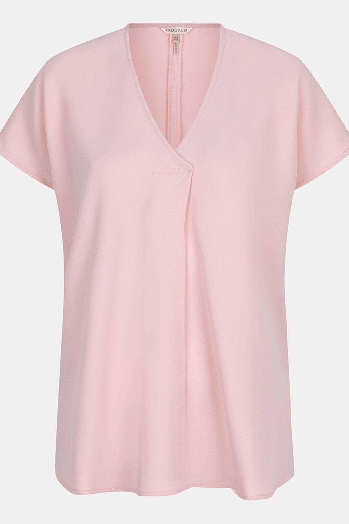 BLOUSE V-NECK PLEAT LIGHT PINK 7