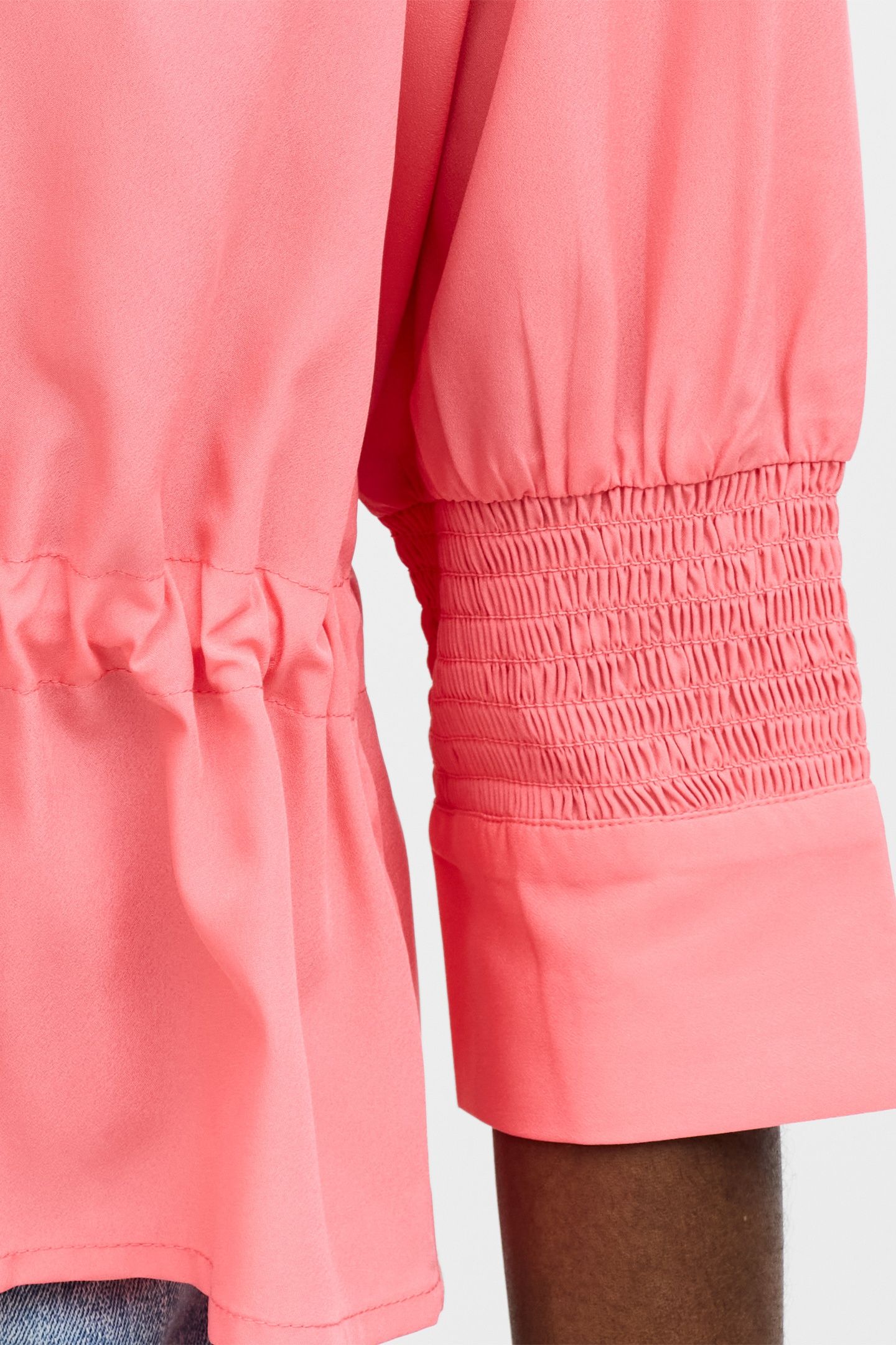 CREPE LIGHT TIE TOP RASPBERRY PINK 2