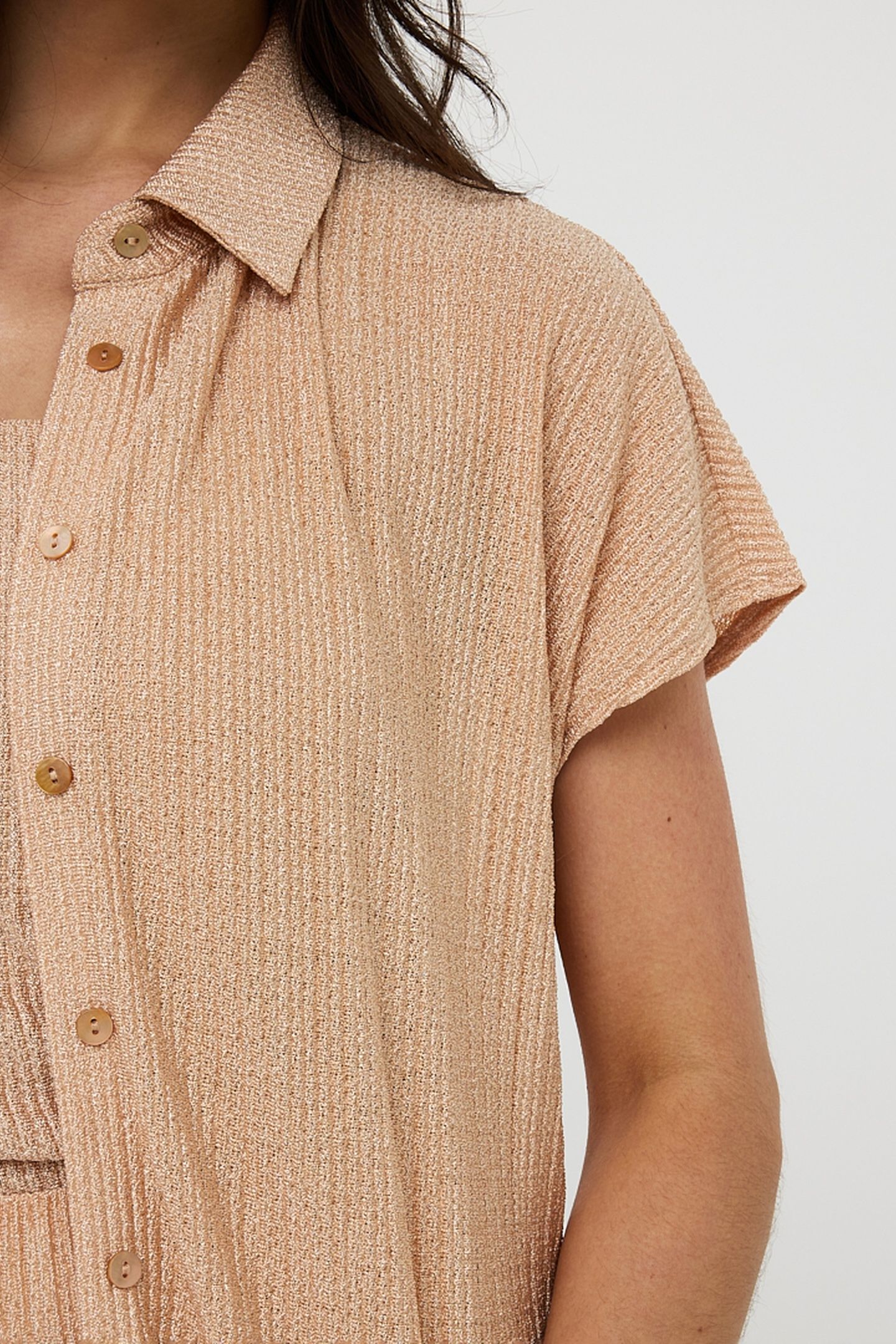 BLOUSE PLISSE GLITTER PRALINE 6