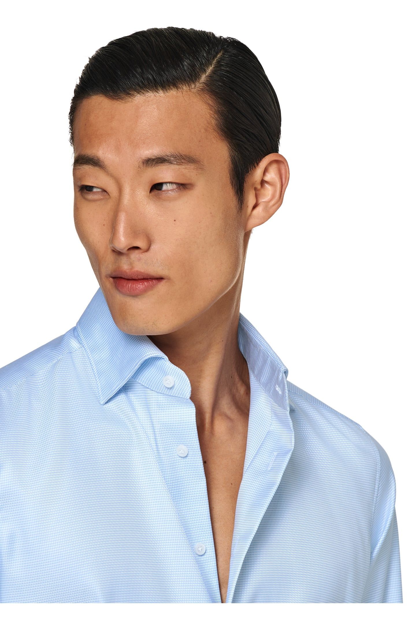TRAVELLER L.BLUE HOUNDSTOOTH FORMAL SHIRTS LIGHT BLUE 11