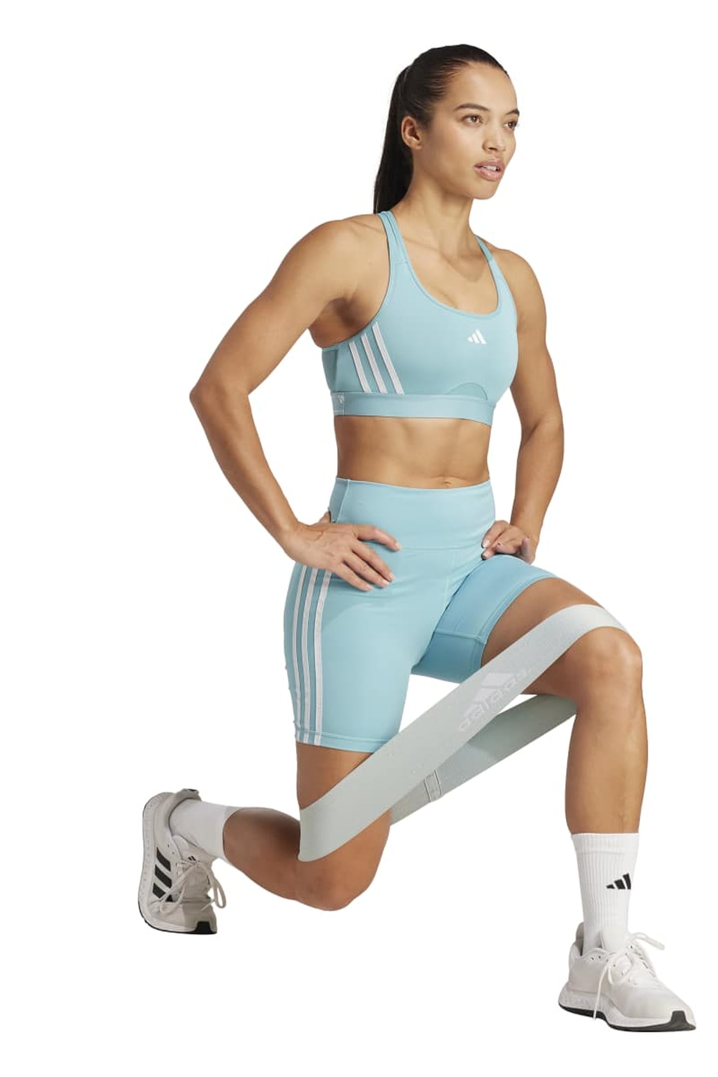 PERFORMANCE WORKOUT ESSENTIALS 3-STRIPES HIGH WAISTED SHORT  3