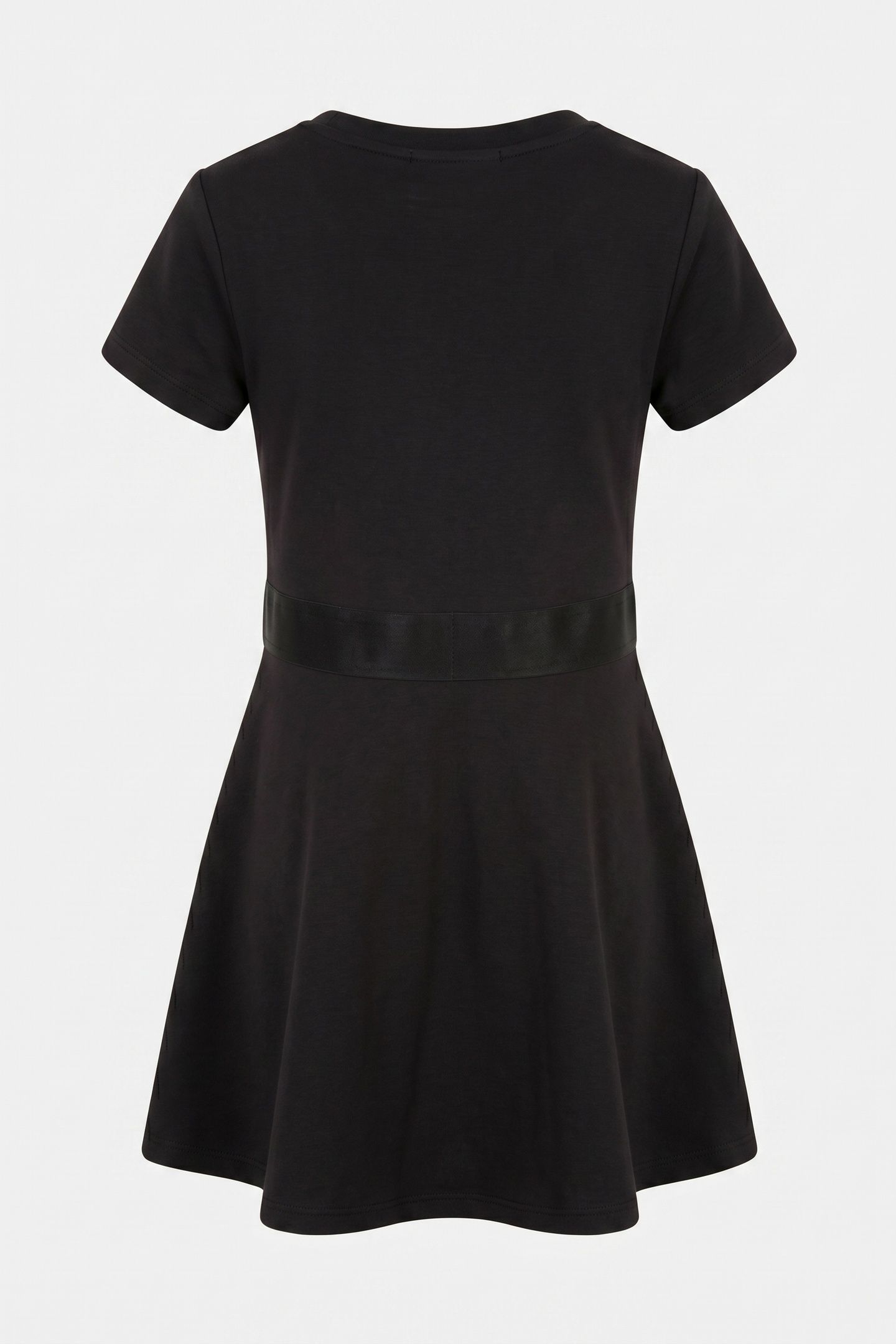 GIRLS FIT AND FLARE PUNTO DRESS BLACK 3