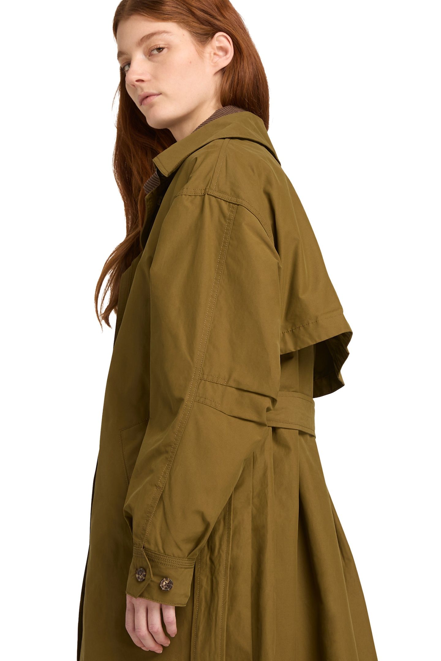 WATER REPELLENT LONG MAC COAT OLIVE 4
