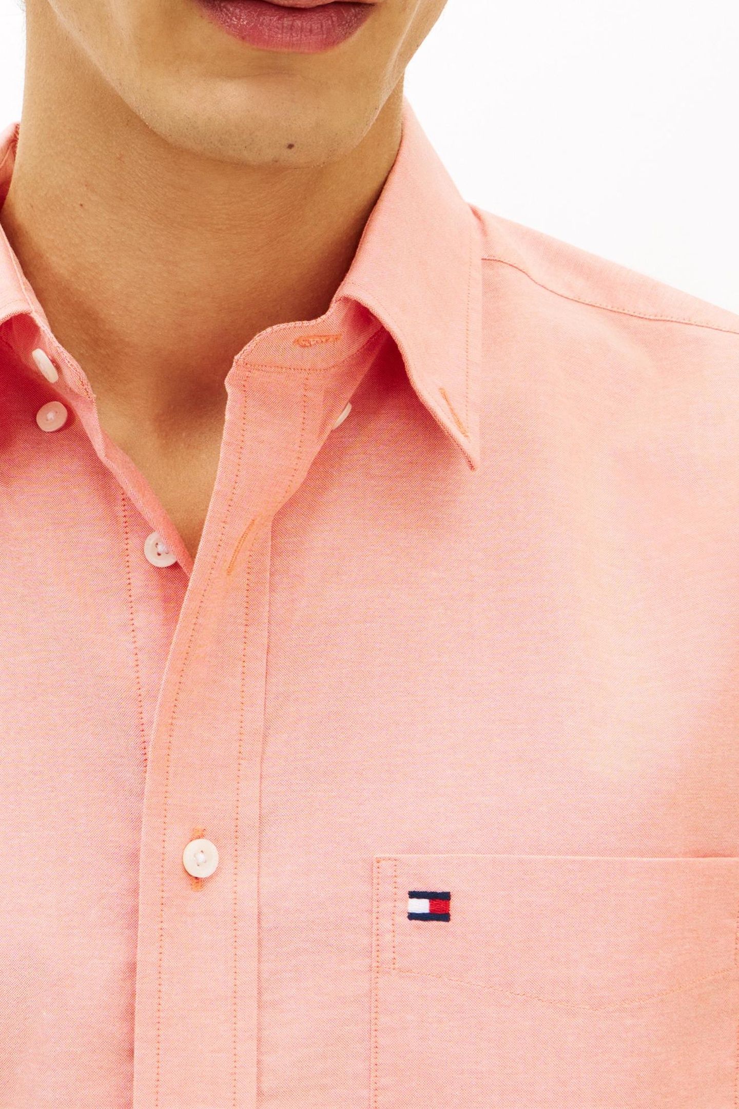 LIGHT OXFORD SOLID SHIRT BRILLIANT ORANGE 5