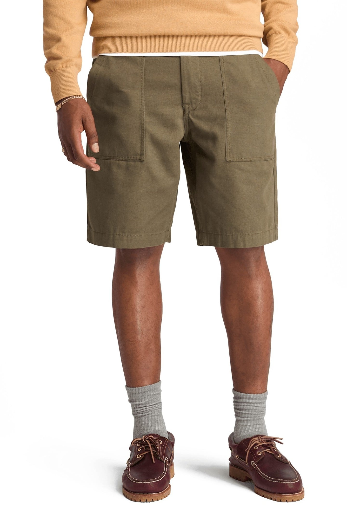 CANVAS FATIGUE SHORTS LEAF GREEN 1