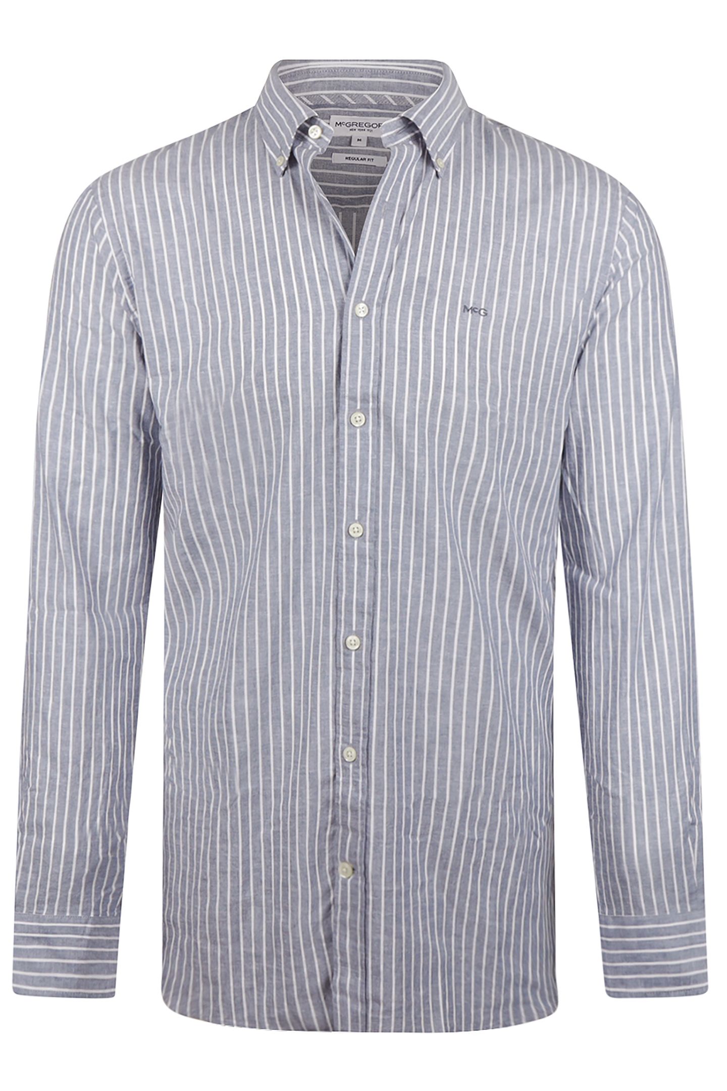 COTTON/LINNEN STRIPE SHIRTS INDIGO 1