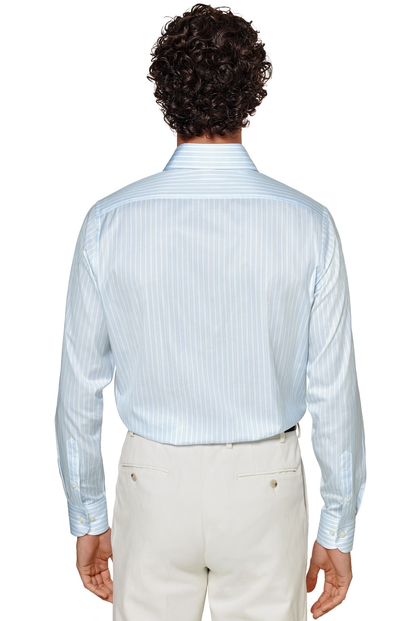 CUTAWAY RETRO STRIPE WHITE FORMAL SHIRTS LIGHT BLUE 5