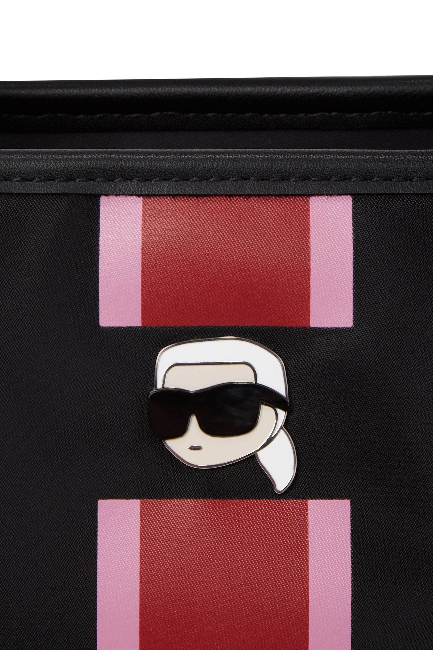 IKON NYLON STRIPE SM TOTE BLACK 6