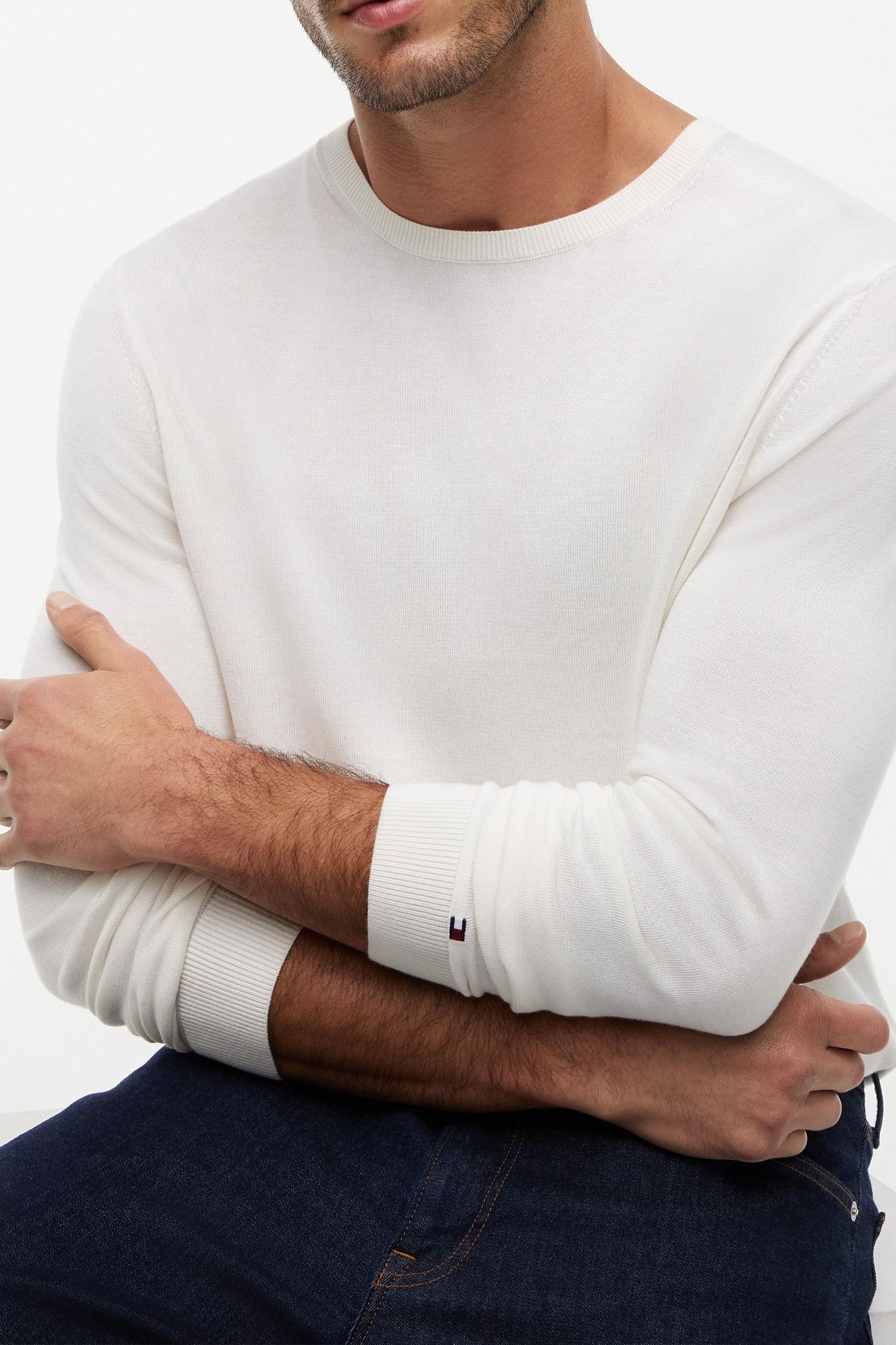 DC COTTON/LYOCELL SWEATER IVORY 5
