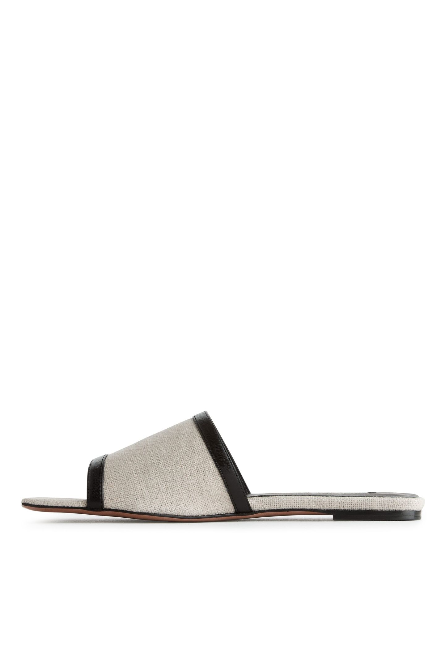 JAQUELINE LINEN SLIDE BEIGE 2