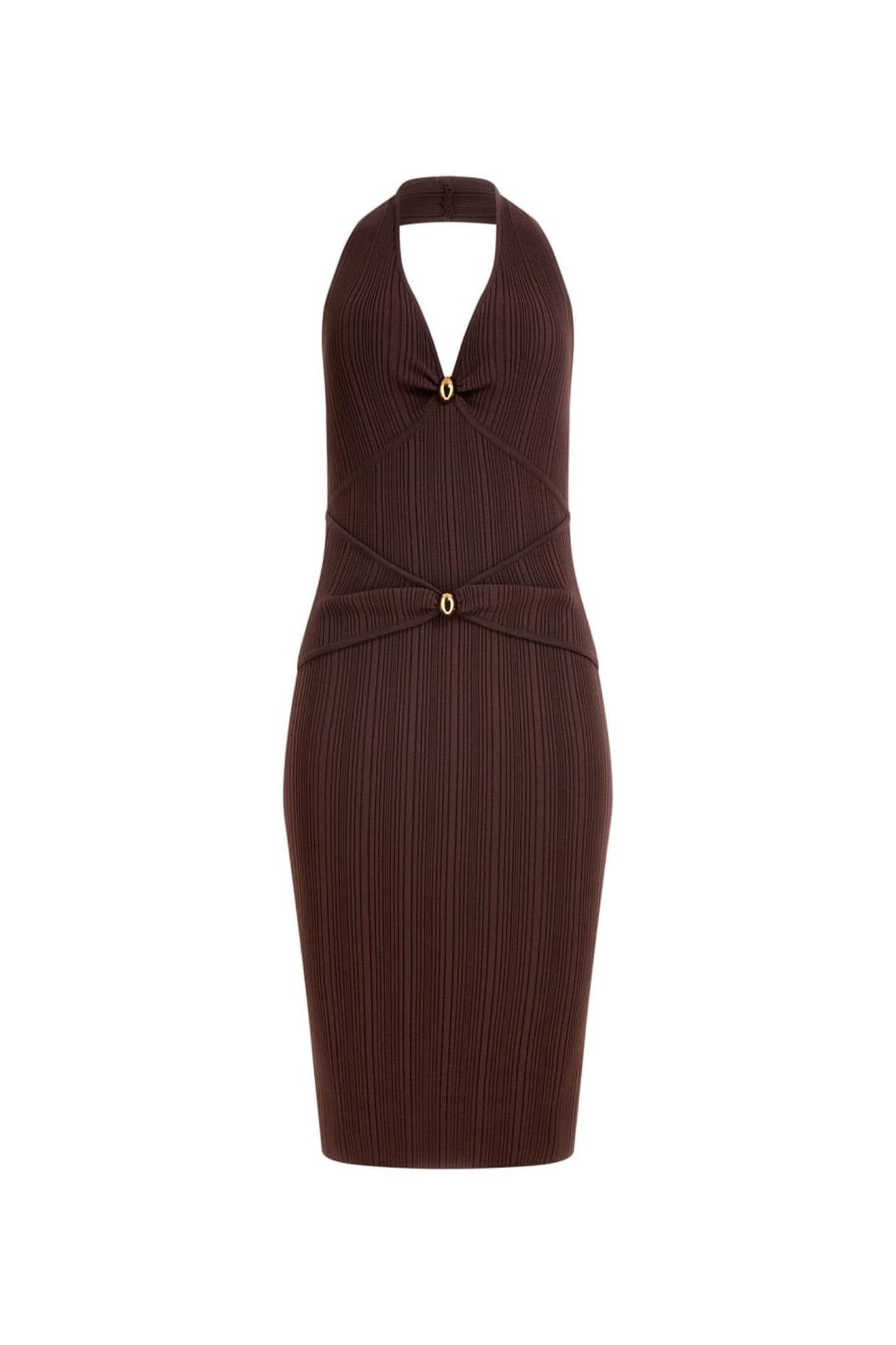 KATHLEEN HALTER DRESS RICH BROWN 9