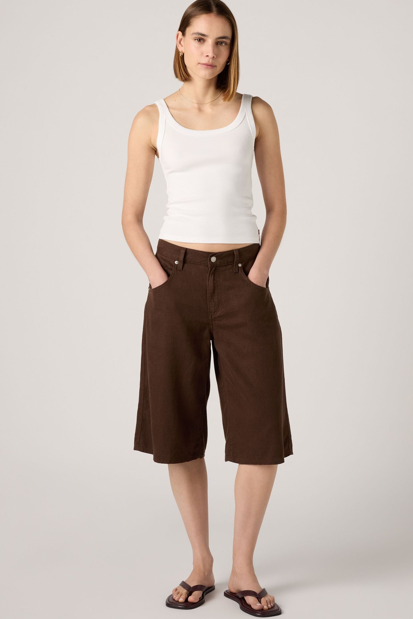 SUPER BAGGY LONG LINEN SHORTS 2