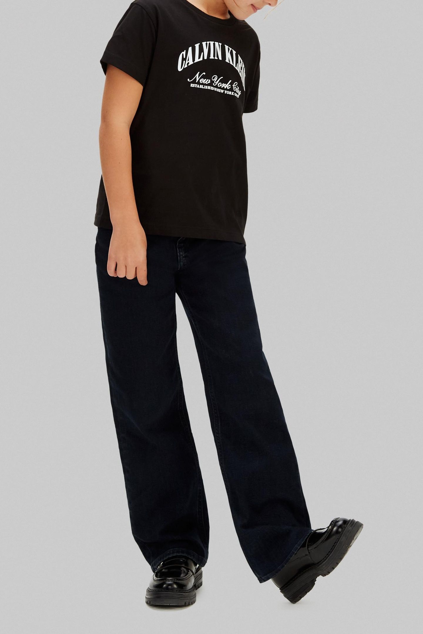 GIRLS CK COLLEGIATE SS T-SHIRT BLACK 2