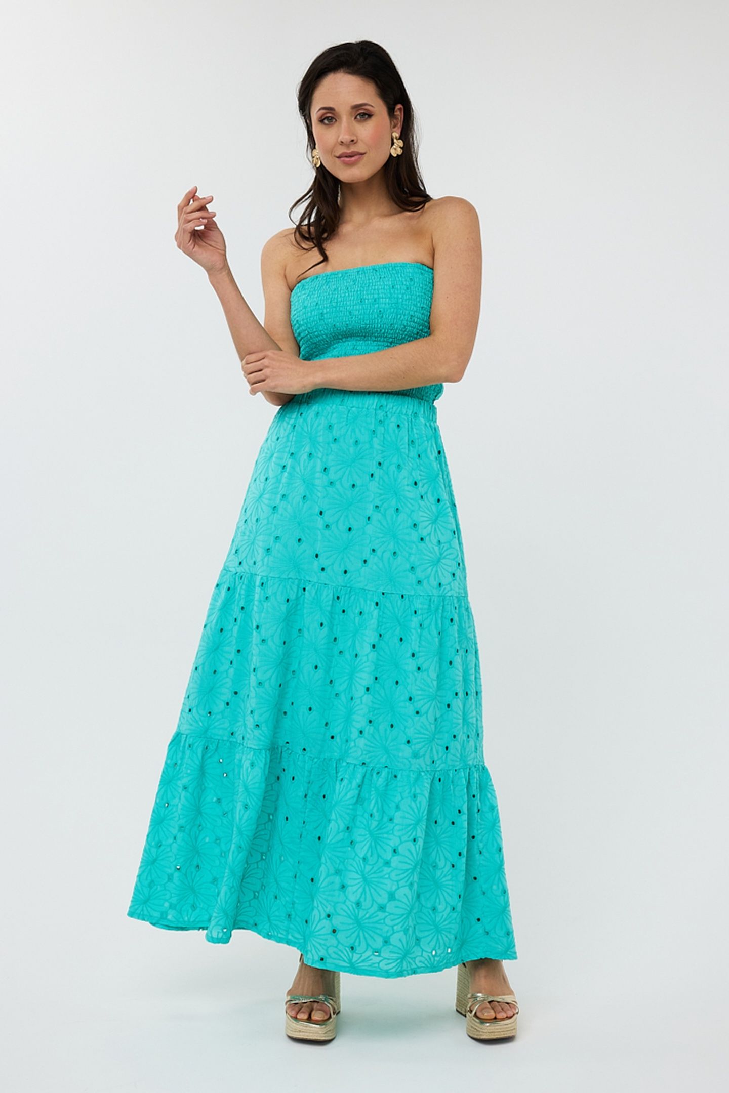 SKIRT LONG EMBROIDERY FLOWER LAGOON 1