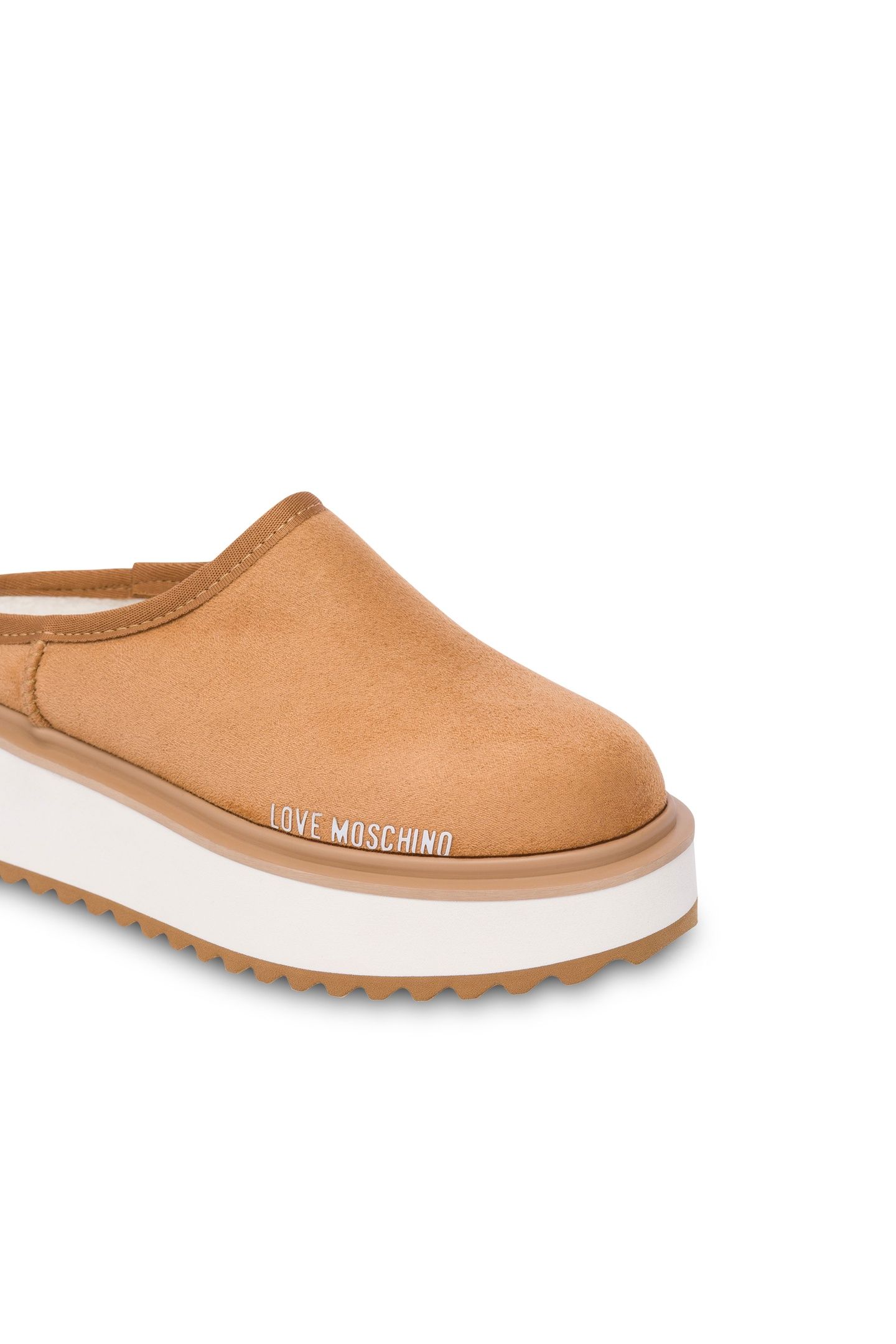PLATFORM POWER VELOUR CLOGS BROWN 3