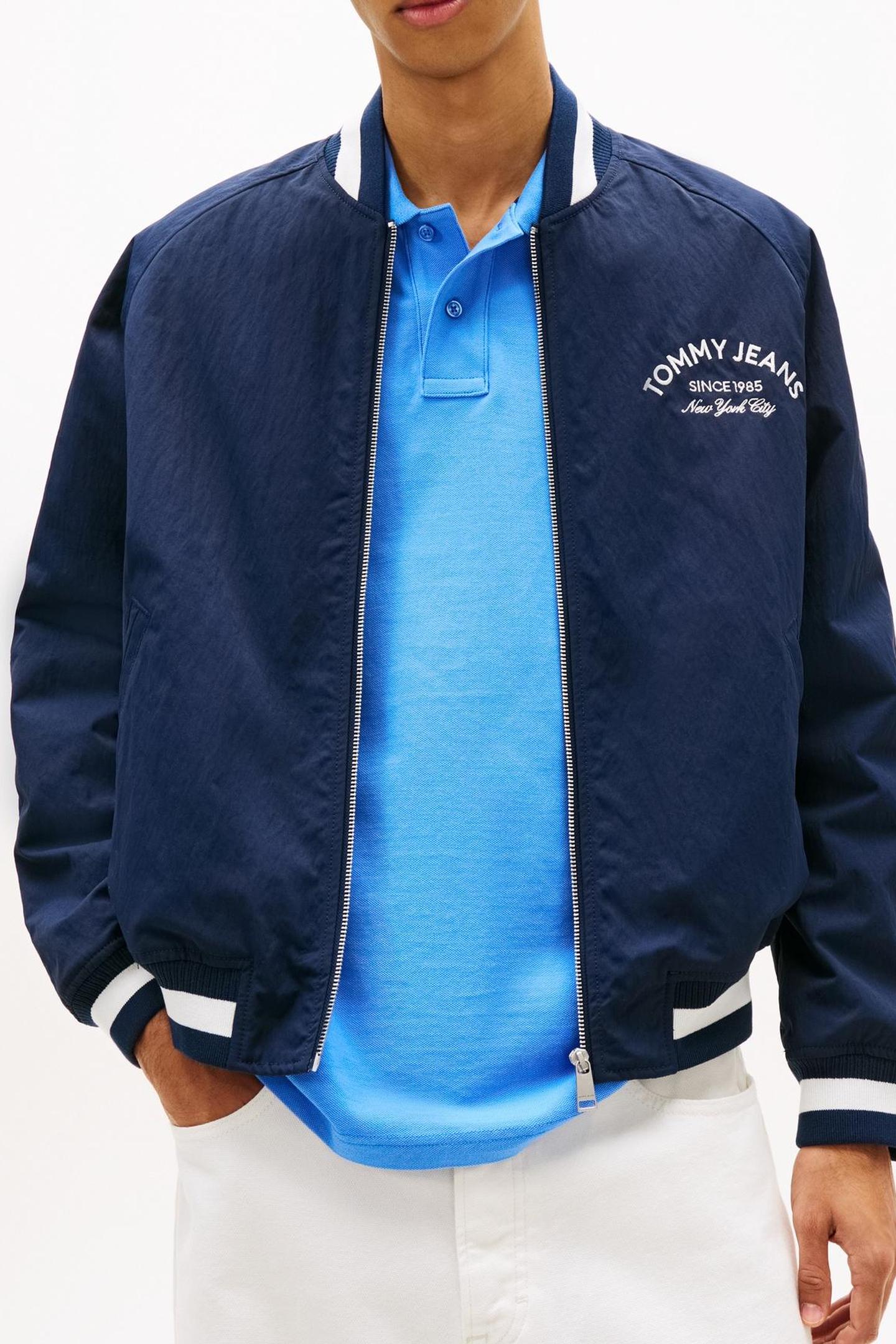 TJM VARSITY NYLON BOMBER JACKET DARK NIGHT NAVY 4