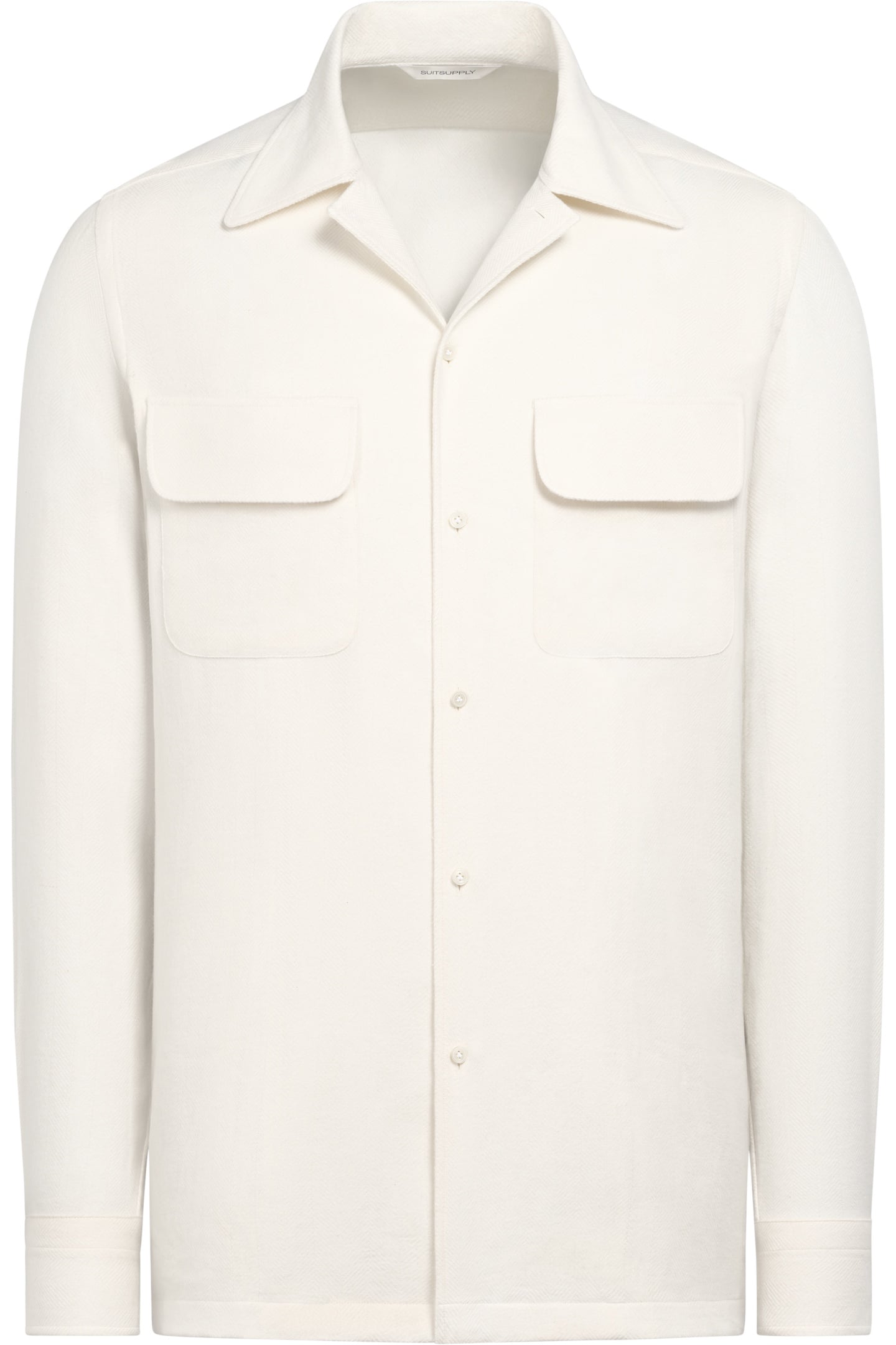 SAFARI HERRINGBONE CASUAL SHIRTS OFF-WHITE 7