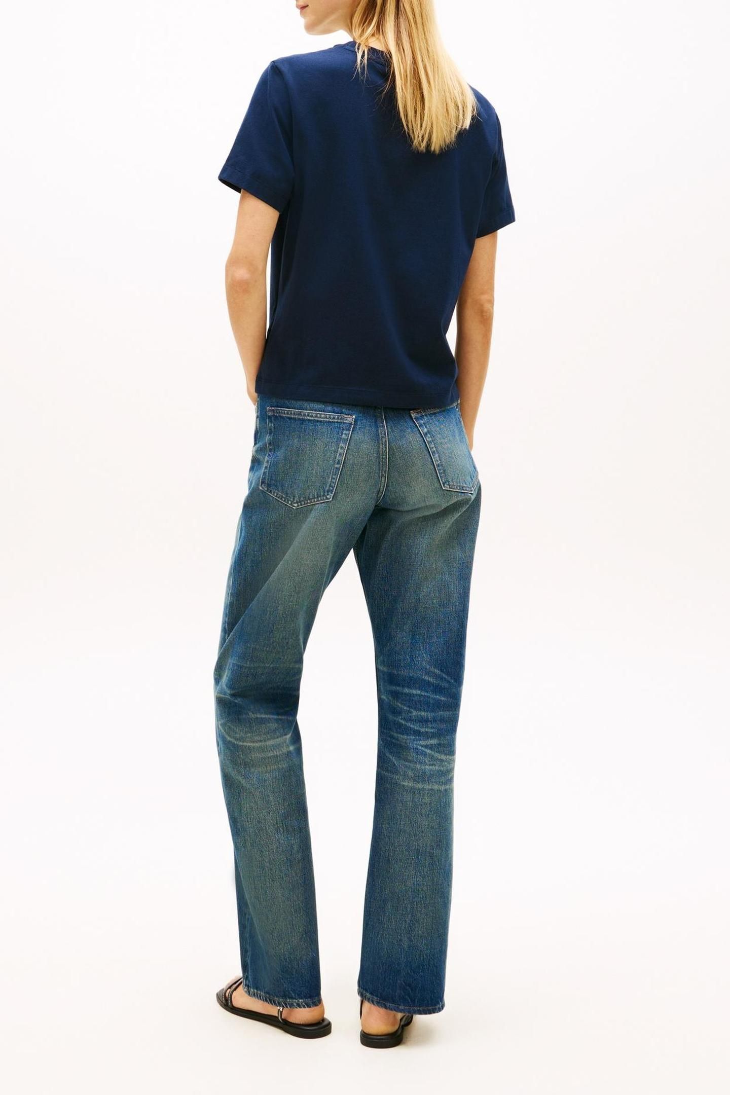 TH SCRIPT REGULAR C-NECK T-SHIRT DARK NIGHT NAVY 3