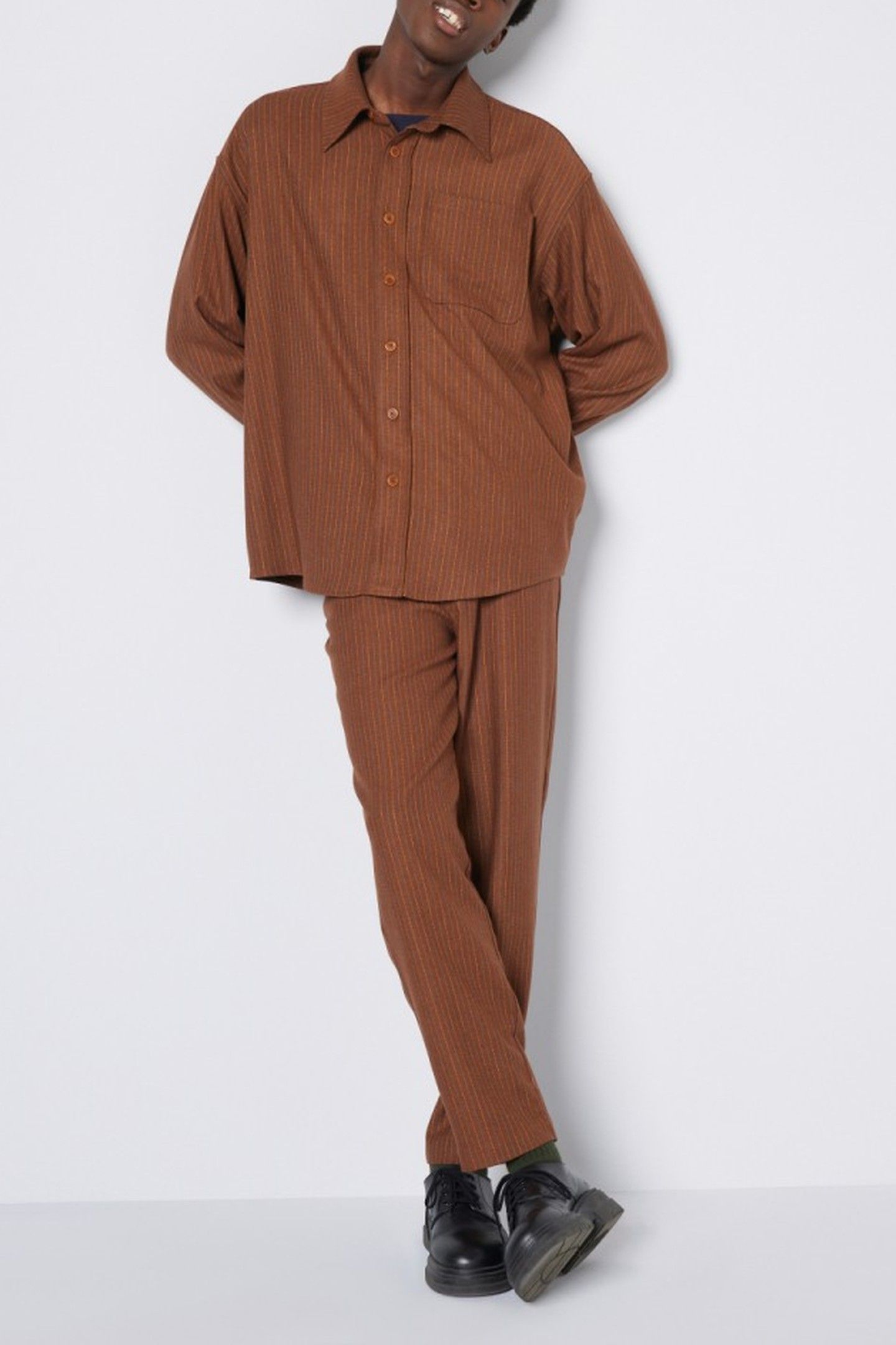 JOSSYBAY SHIRT RAYURES MARRONS 2