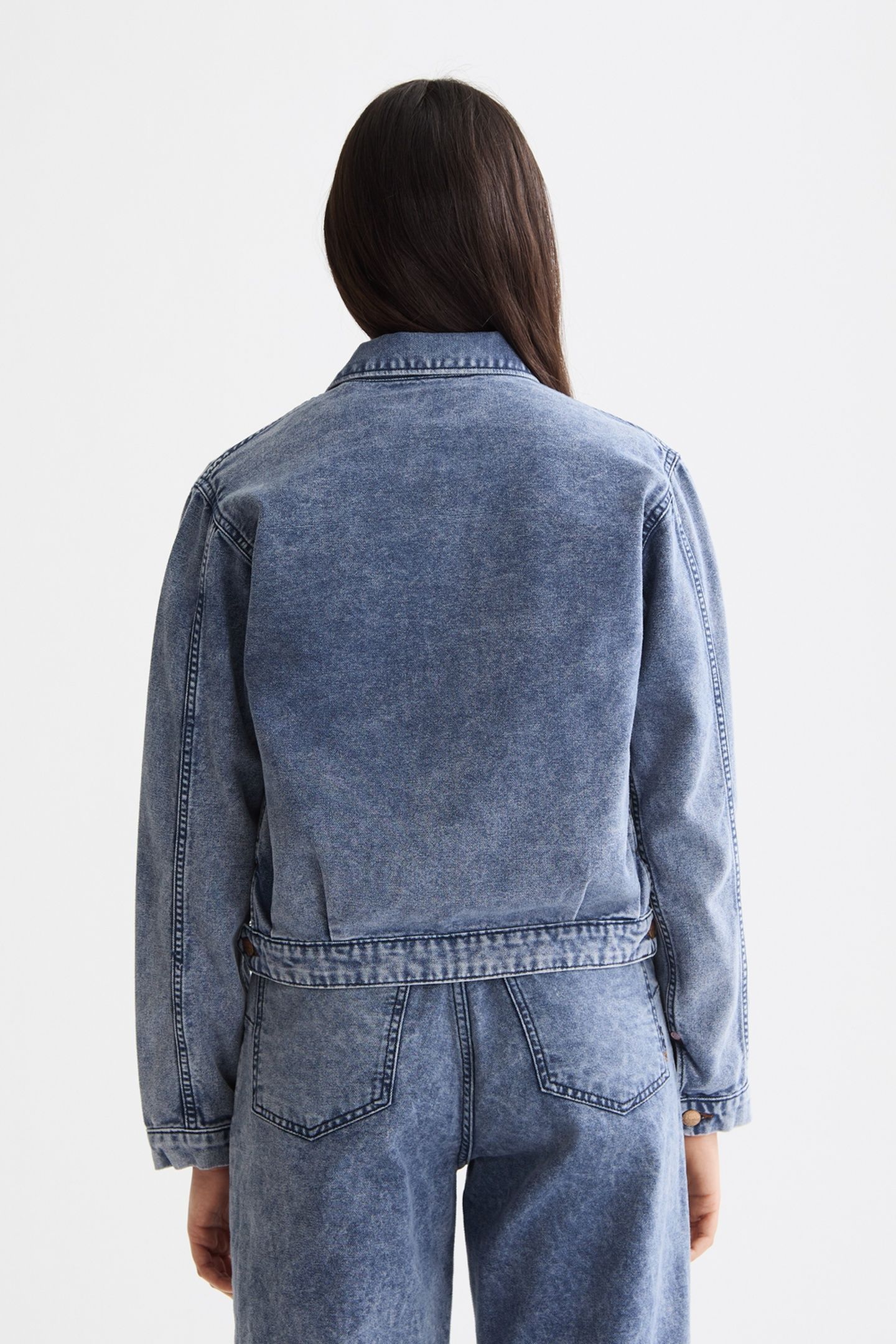 MOUNTAIN DYED DENIM CANVAS WORKWEAR JACKET NAVY 3