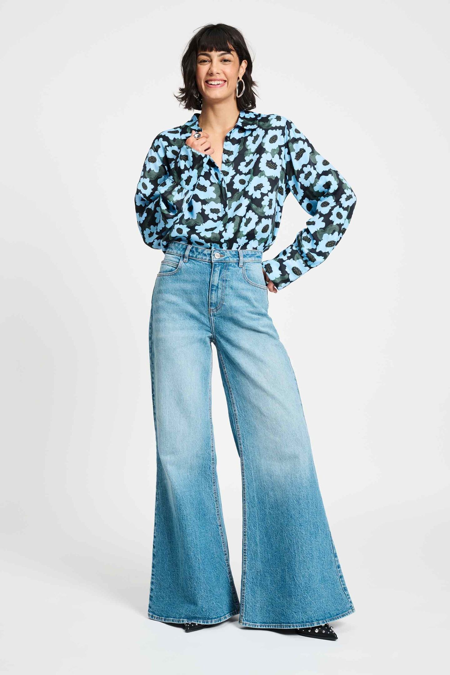 BLOUSE - WILD FLOWERS BLUE 2